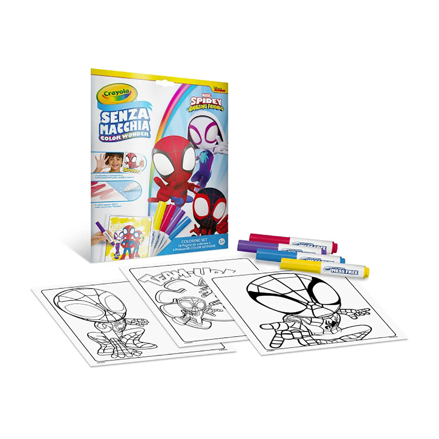 Color Wonder Album Da Colorare Con Pennarelli Magici Spidey - Manuali per attività creative