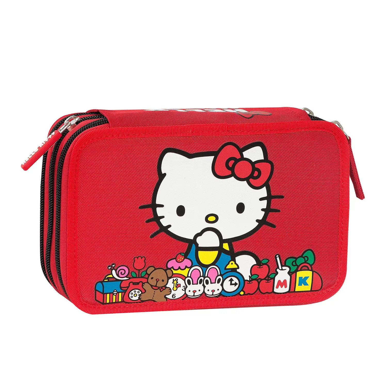 Astuccio Hello Kitty 3 Zip Corredo Scuola Completo - astucci colori