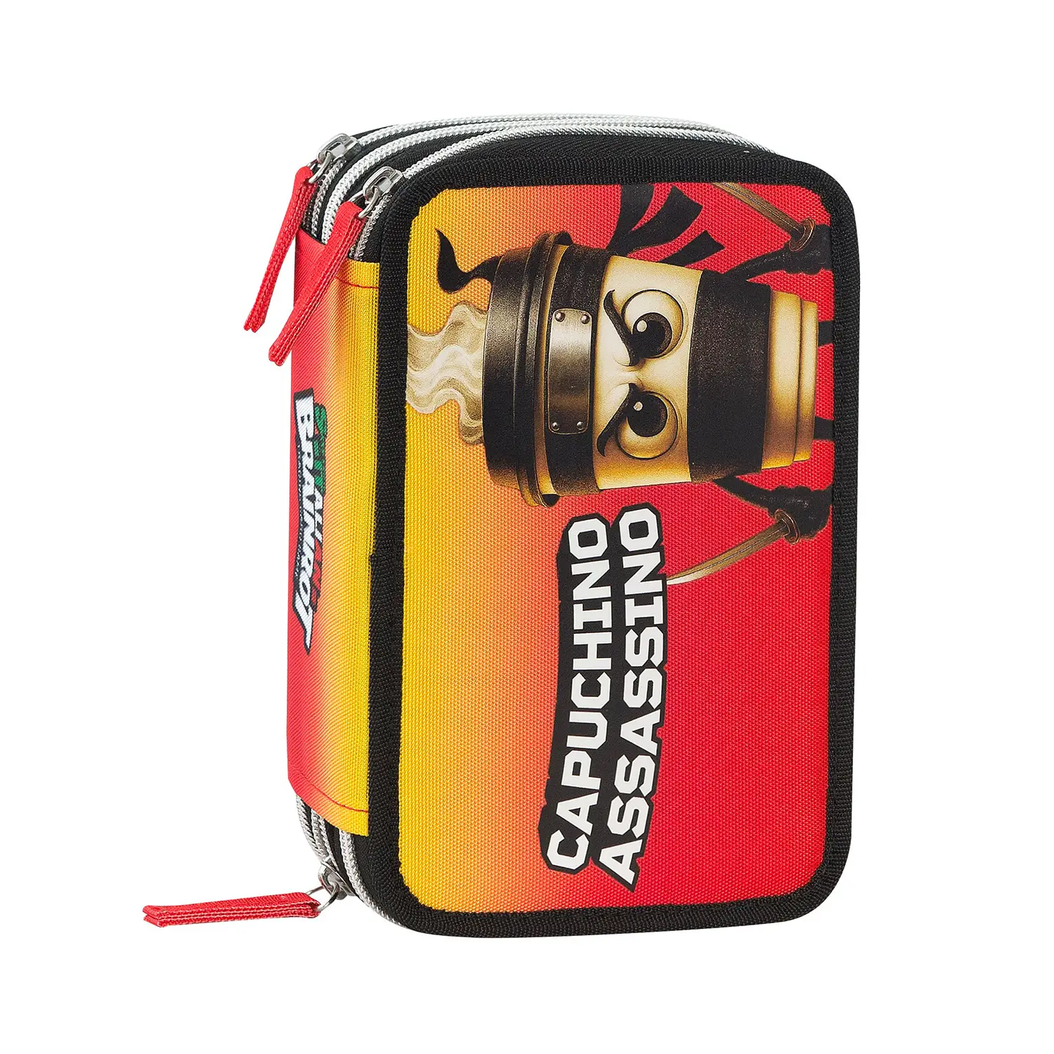 Astuccio Scuola Corredo 3 Zip Brainrot Capuchino Assassino - astucci colori