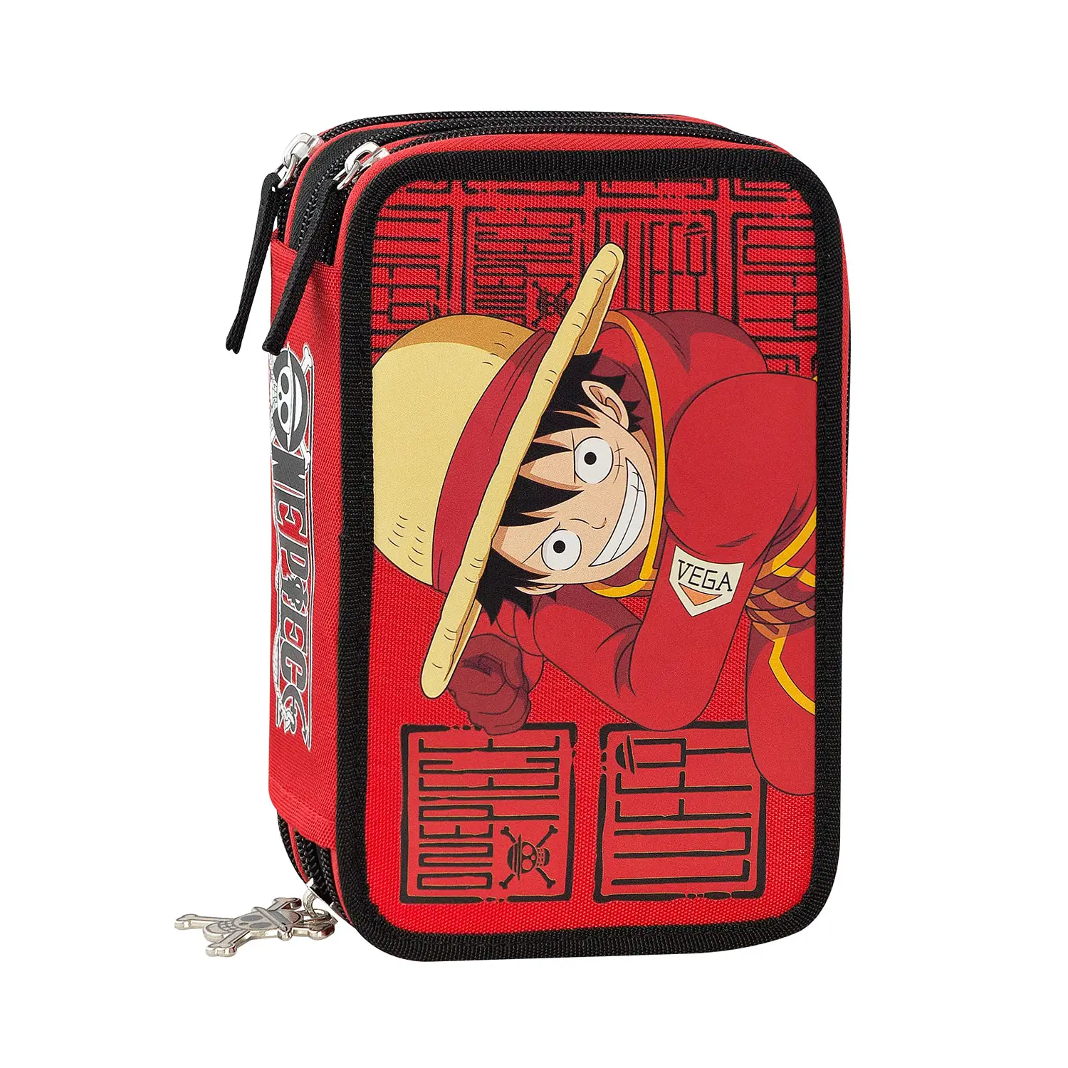 Astuccio One Piece 3 Zip Corredo Completo Scuola - astucci colori