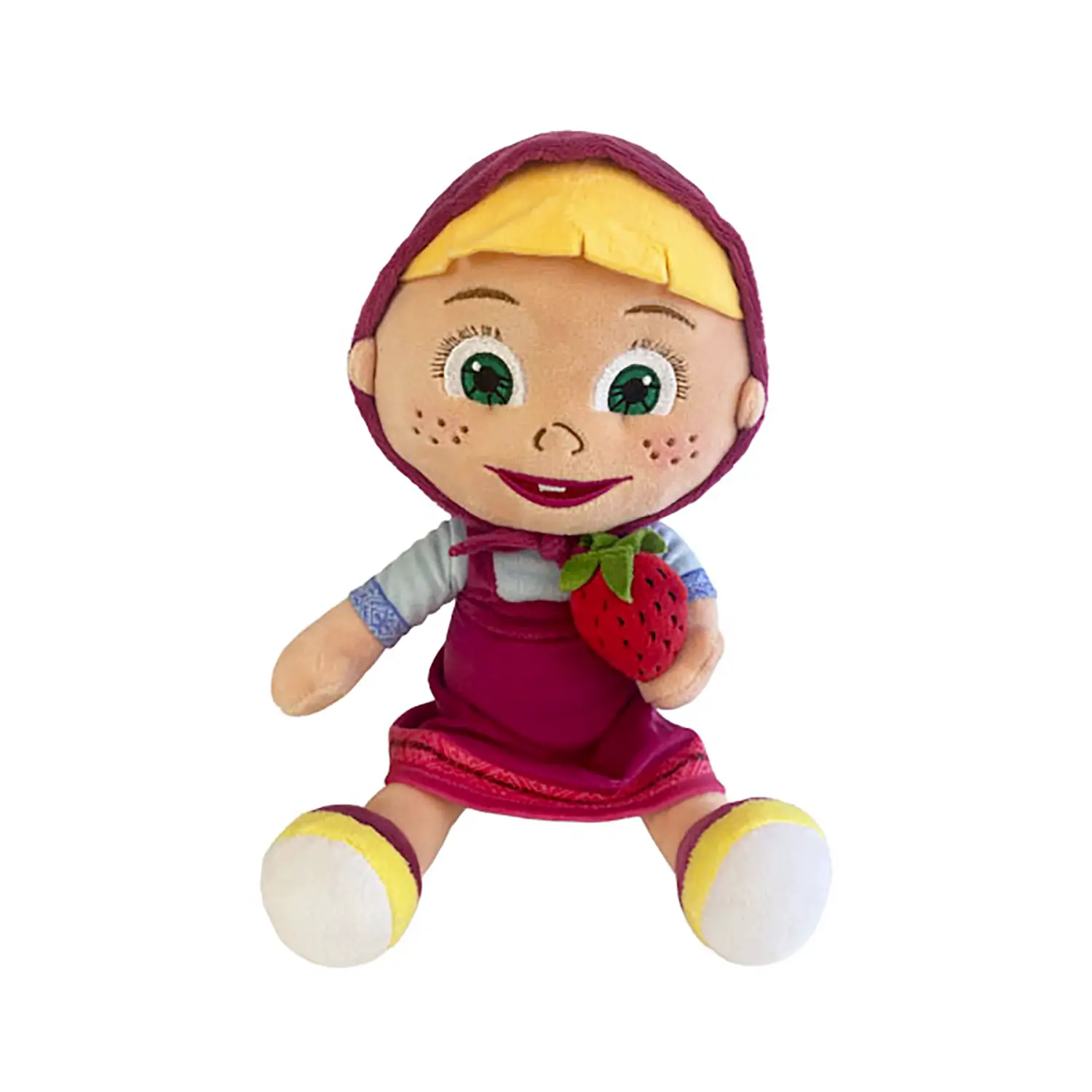Peluche Masha Con Fragola 35 Cm - peluches 0/36 mesi