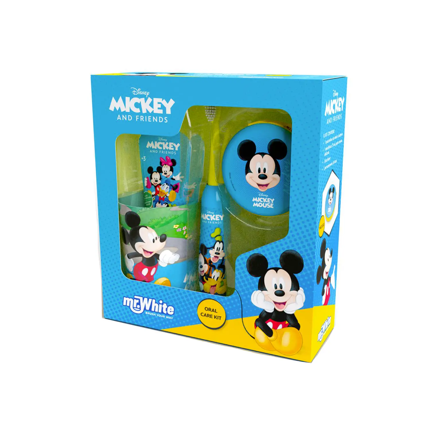 Mickey Set Regalo Spazzolino Turbo, Dentrificio, Bicchiere E Portamonete - cura della persona