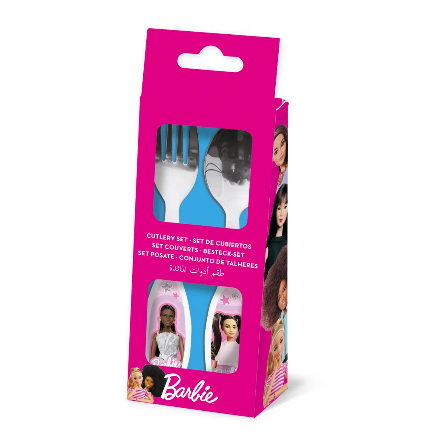 Barbie Set 2 Posate In Acciaio - articoli da tavola