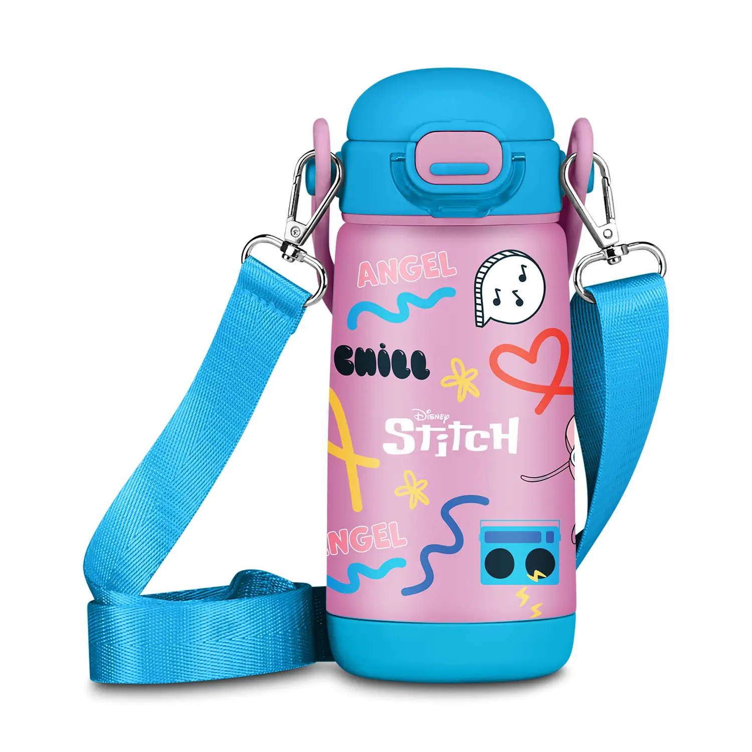 Borraccia Angel Stitch Bambini 400ml Inox Tracolla - borracce