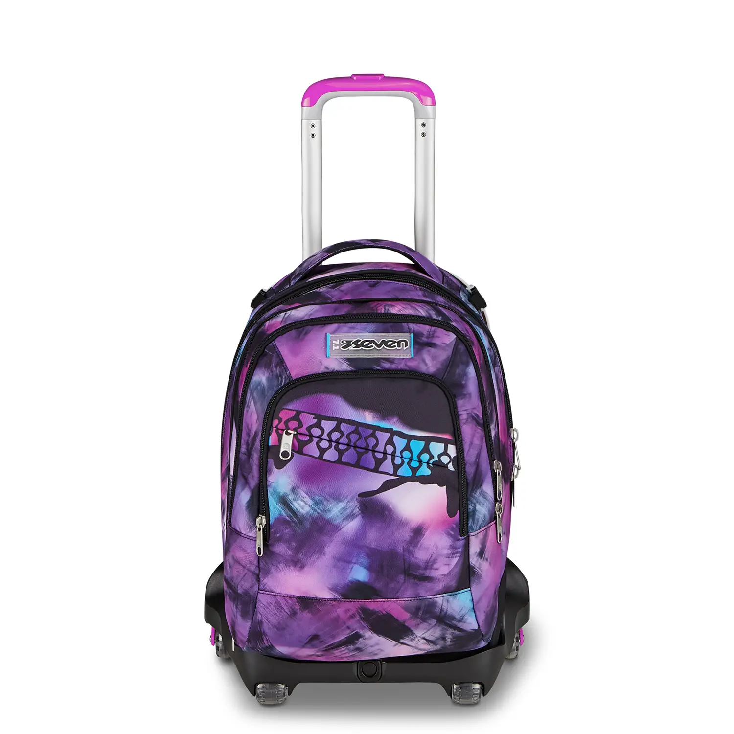 Trolley Zaino Scuola Seven Jack 8WD New Detach Pink Fusion - zaini trolley
