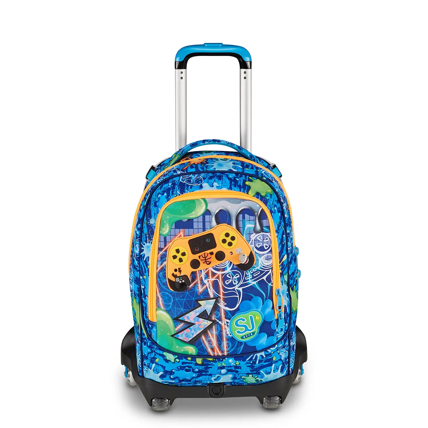 Zaino Scuola Trolley SJ Gang Joyful Pins Boy 8 Ruote 34 Litri - zaini trolley
