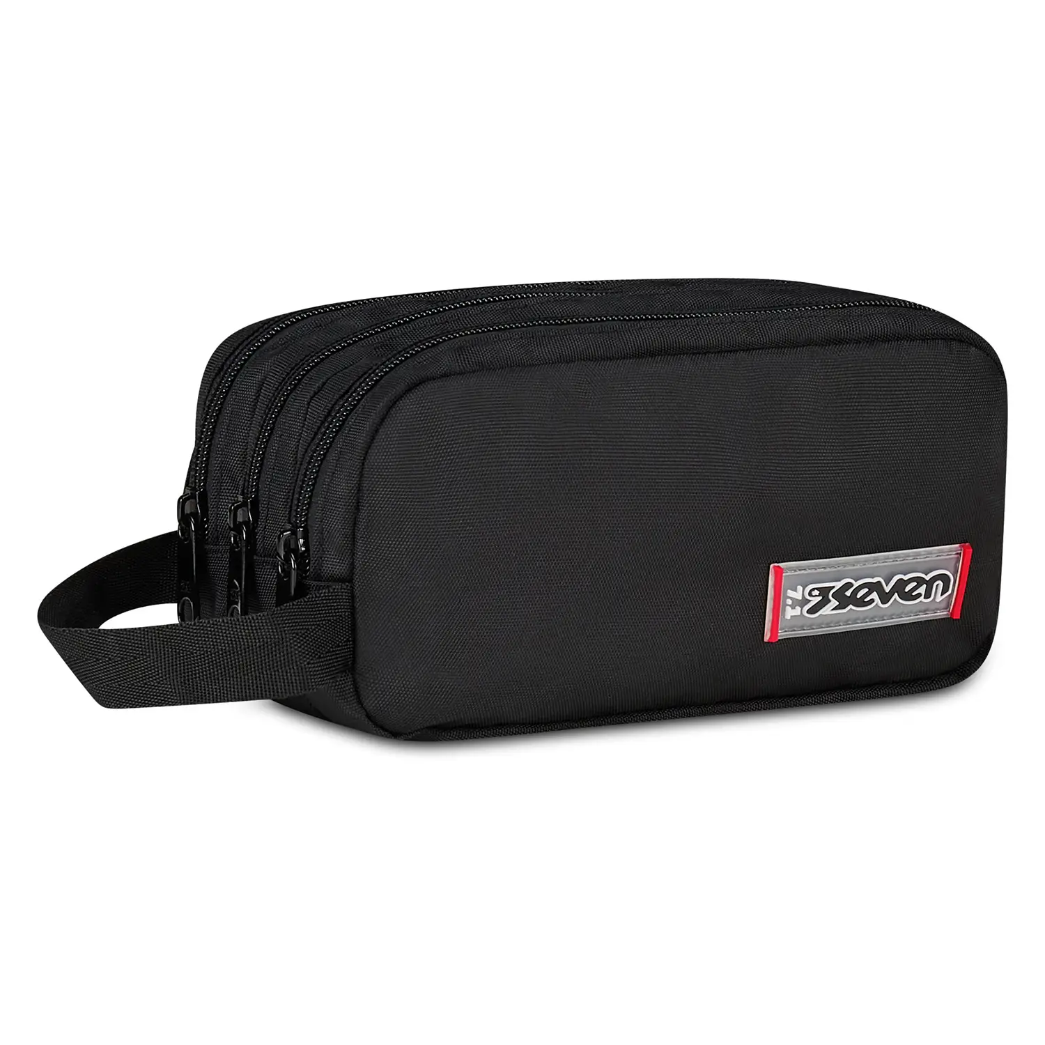 Astuccio Bustina 3 Zip Seven Freethink Jet Black Unisex - bauletti tombolini bustine