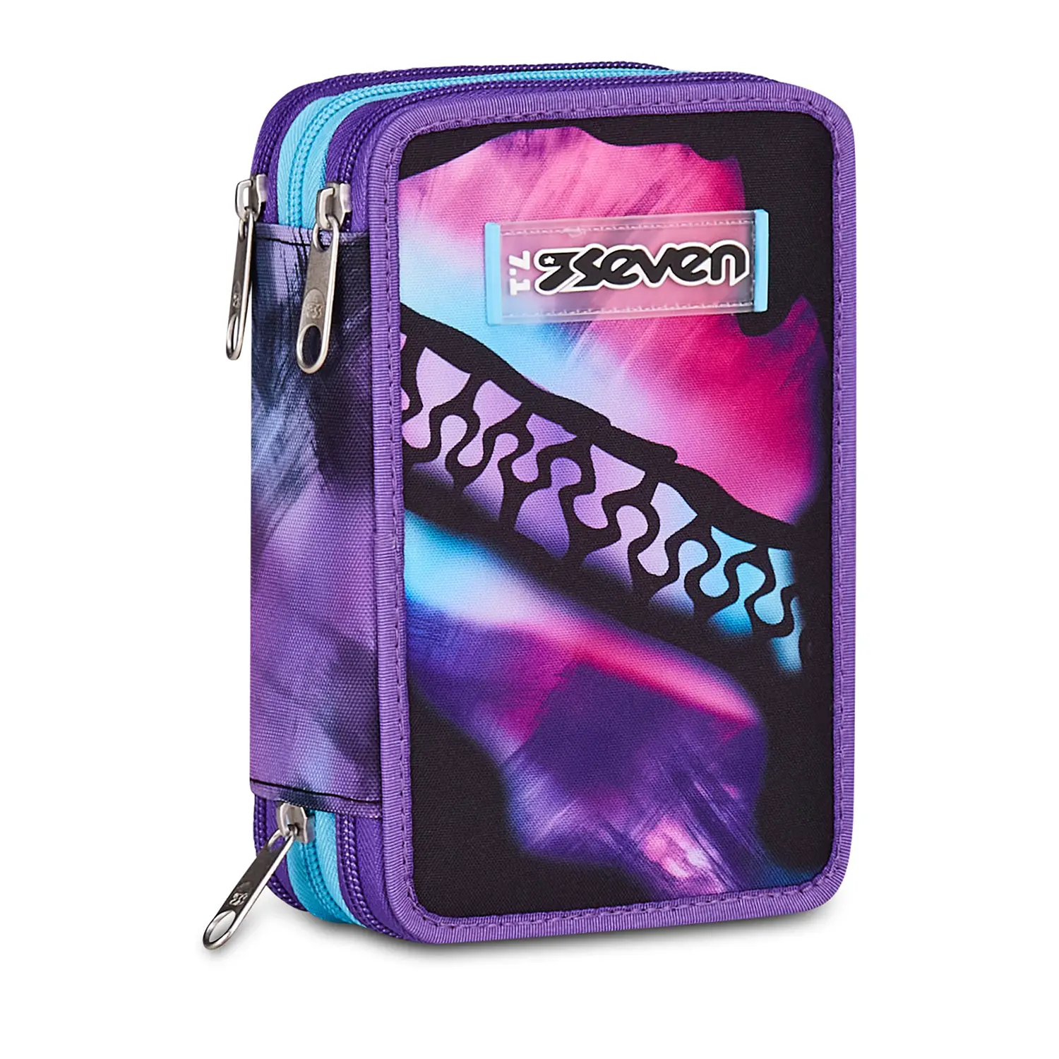 Astuccio 3 Zip Seven Pink Fusion 45pz - astucci colori