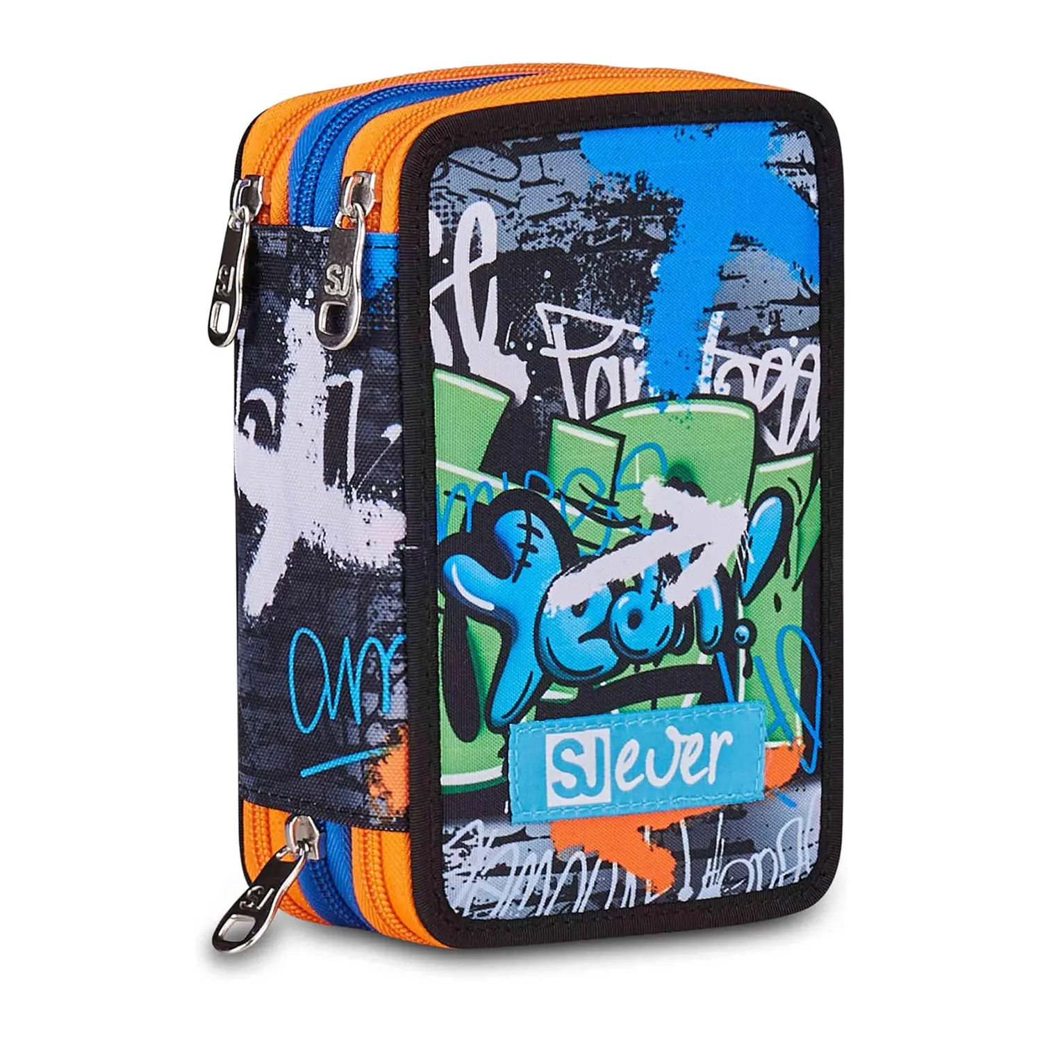 Astuccio 3 Zip SJ Gang Ever High Flames 45 Pezzi - astucci colori