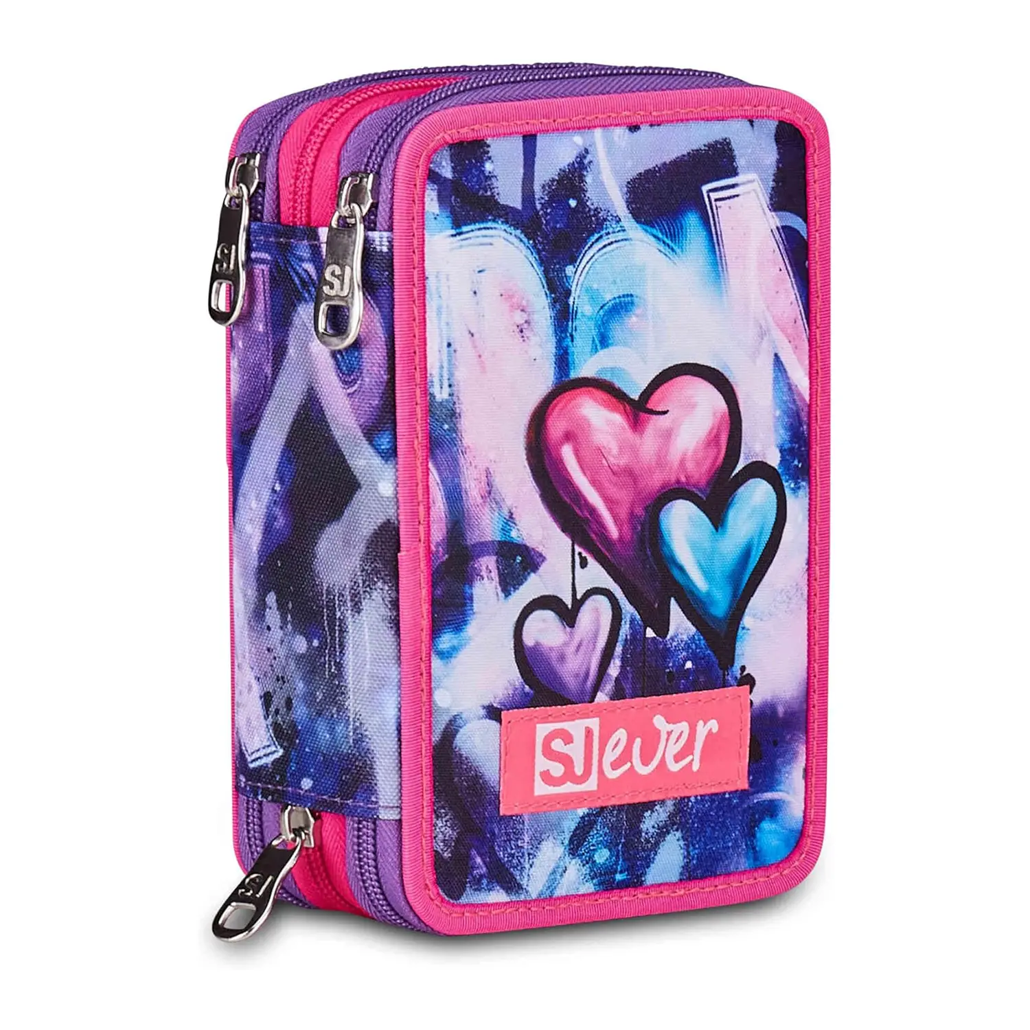 Astuccio 3 Zip SJ Gang Ever Multiviolet 45 Pezzi - astucci colori