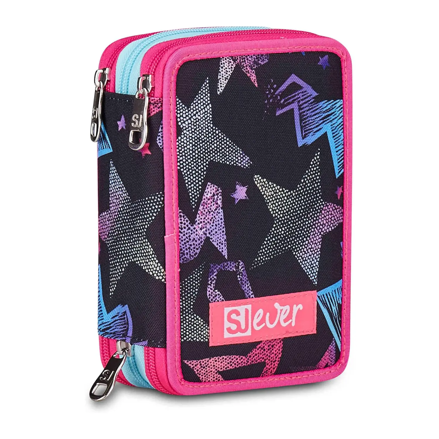 Astuccio 3 Zip SJ Gang Ever Star Drafts 45 Pezzi - astucci colori