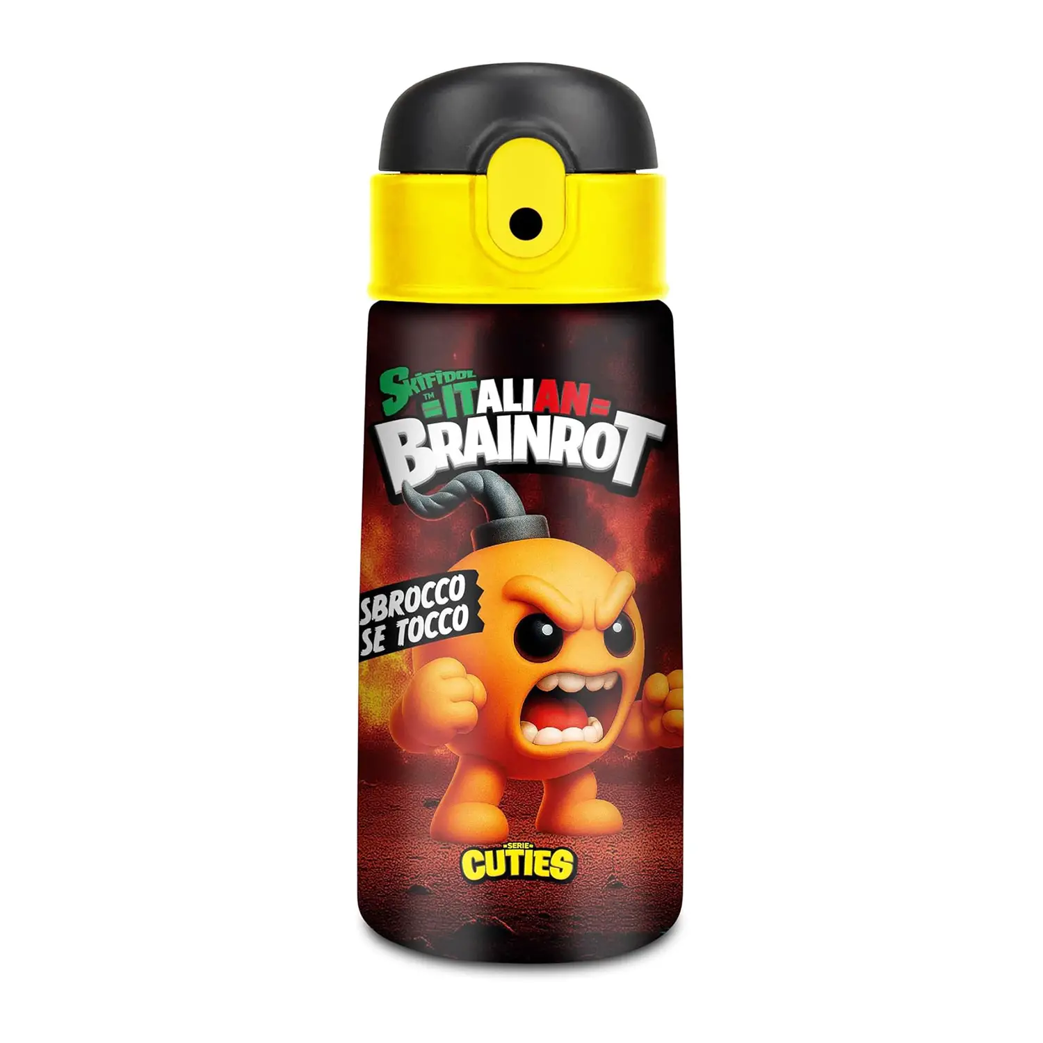 Borraccia Bambini Brainrot Sbrocco se Tocco 460 ml Inox con Tracolla - borracce