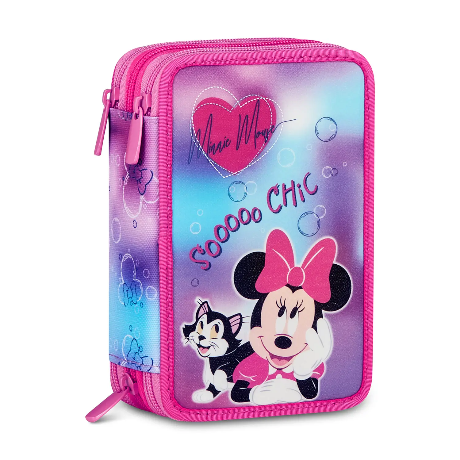 Astuccio Minnie Chic Touch 3 Zip 44 Pezzi - astucci colori