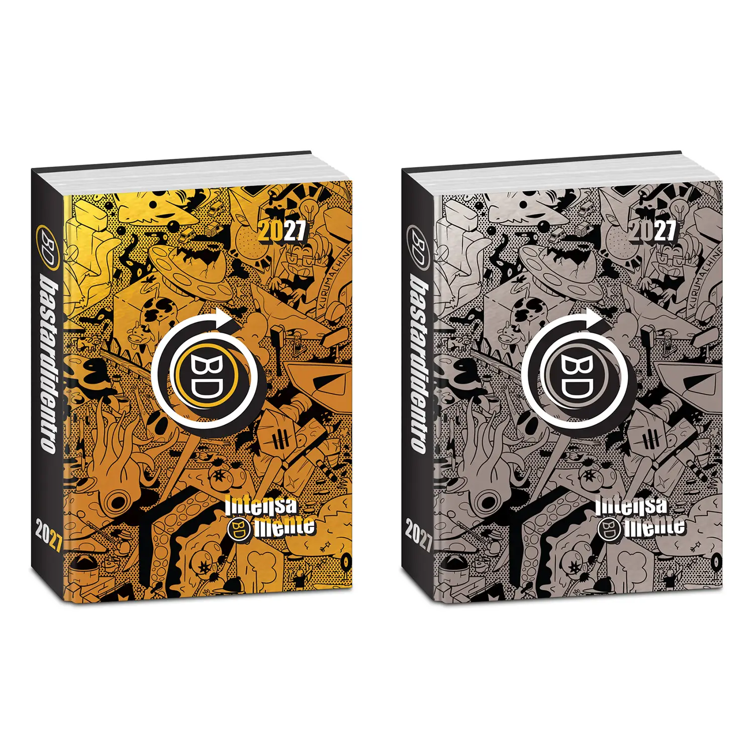 Bastardidentro Diario Standard 16 Mesi Gold & Silver Agenda Intensamente - diari