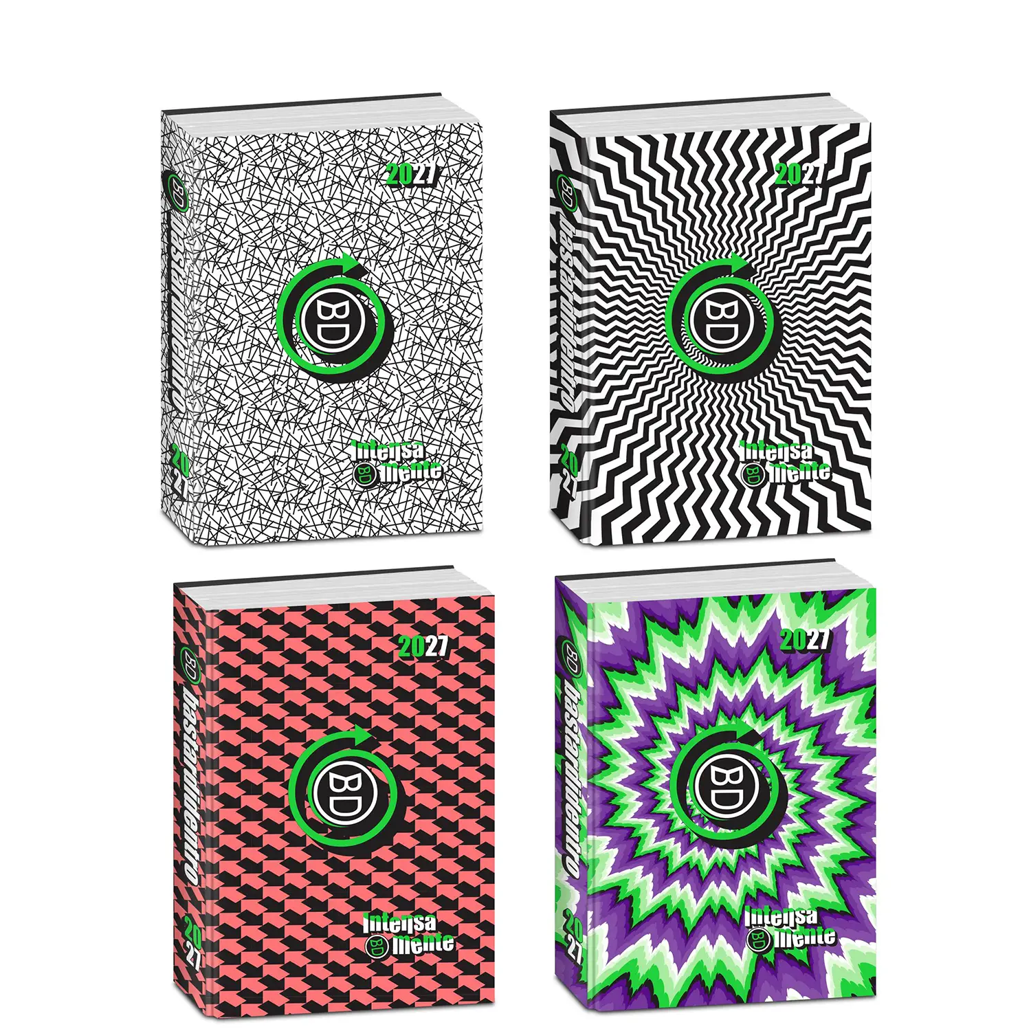 Bastardidentro Diario Pocket 16 Mesi Optical Agenda Intensamente - diari