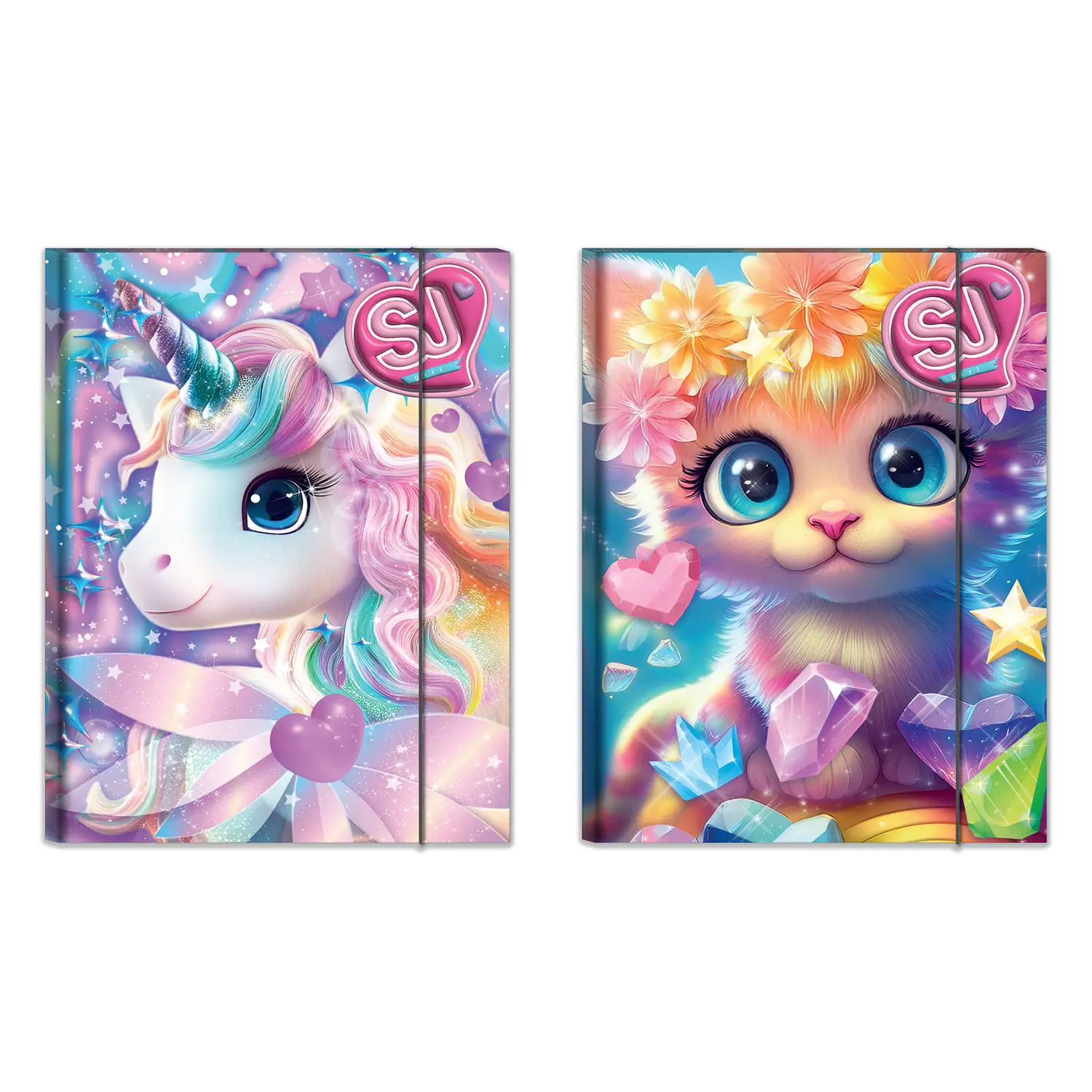 Sj Gang Animali Girl Cartellina con Elastico 25x34x1 cm - Archiviazione
