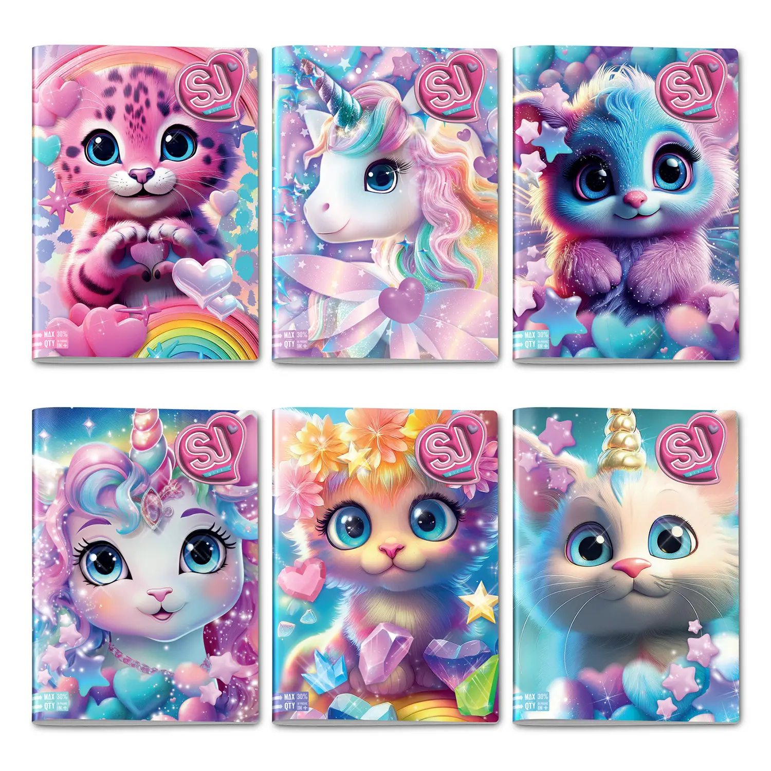 Sj Gang Animali Girl Quaderno A4 Maxi 96/100 Rigatura 10M - Cancelleria varia
