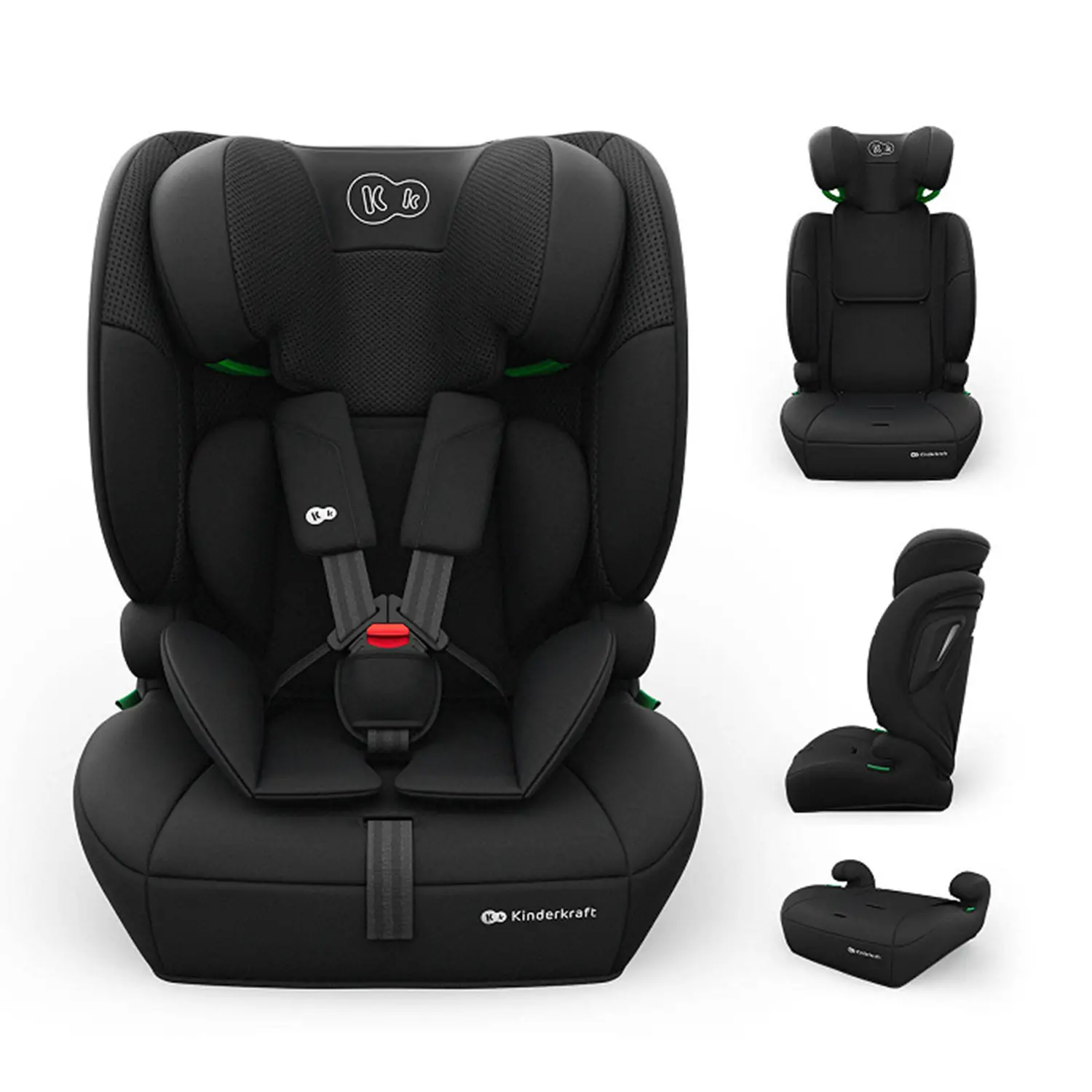 Seggiolino auto Kinderkraft Comfort Up 2 Plus I-Size Black 76-150cm - bambini 76-150 cm (15m-12anni)