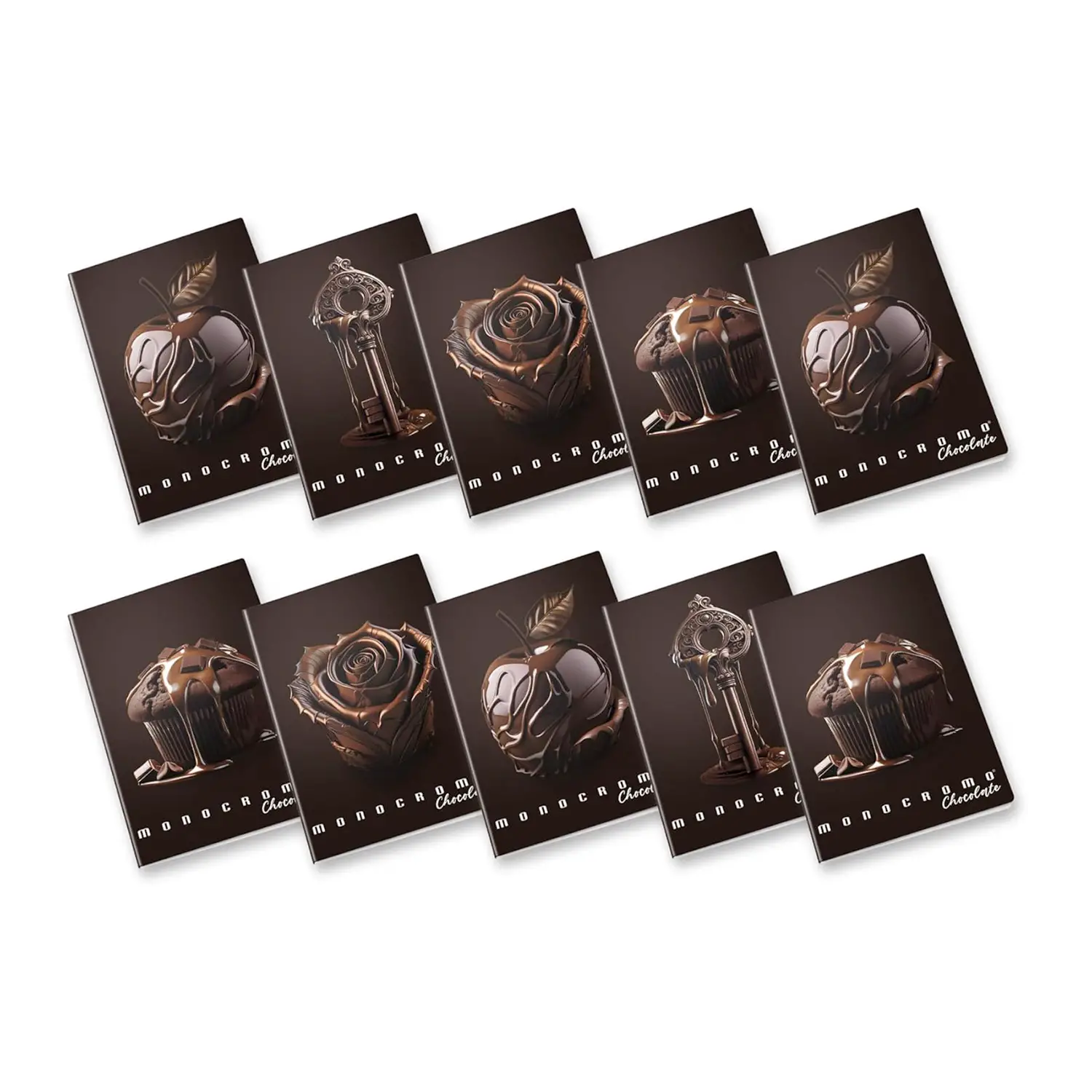 Quaderno Maxi Pigna Monocromo Chocolate - 72 Pagine - Rigatura 5 M - Cancelleria varia