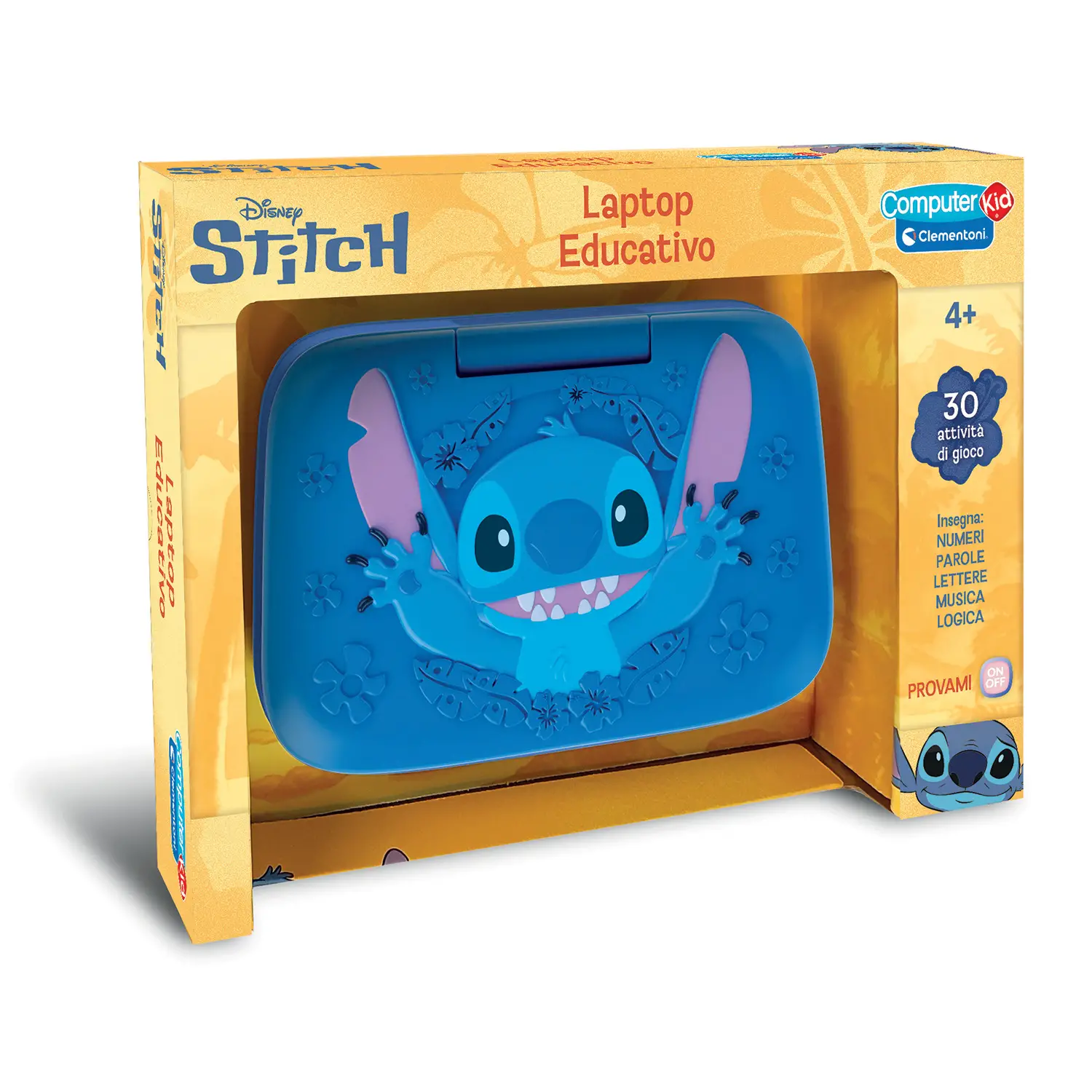 Clementoni Computer Kid Stitch Laptop Educativo dai 4 Anni - giochi elettronici