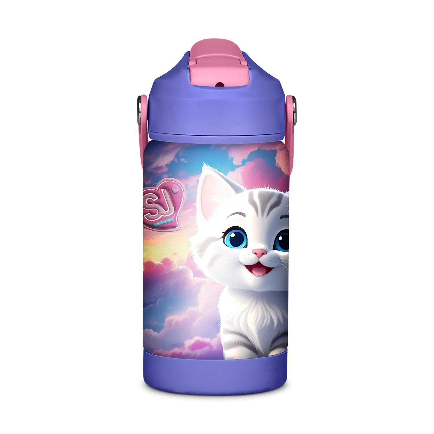 Borraccia SJ Gang Gattino 350 ml Termica Acciaio Inox - borracce