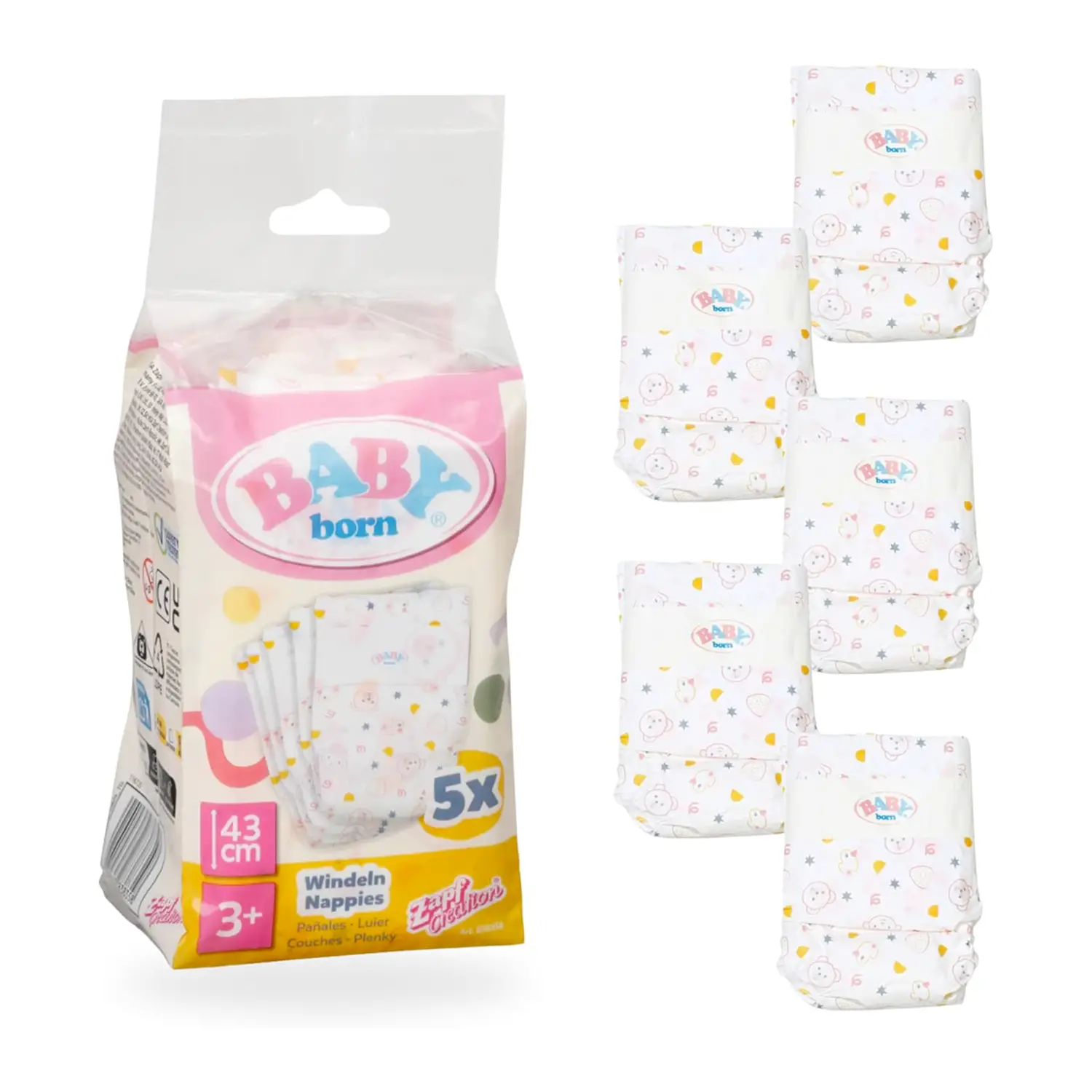 Baby Born Pannolini Pacco 5 Pezzi - Bambole e accessori