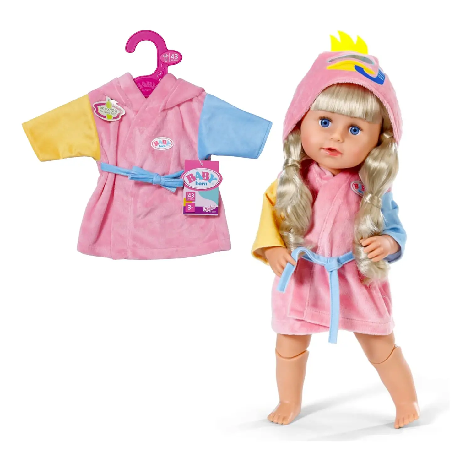 Baby Born Accappatoio Per Bambole 43cm - Bambole e accessori