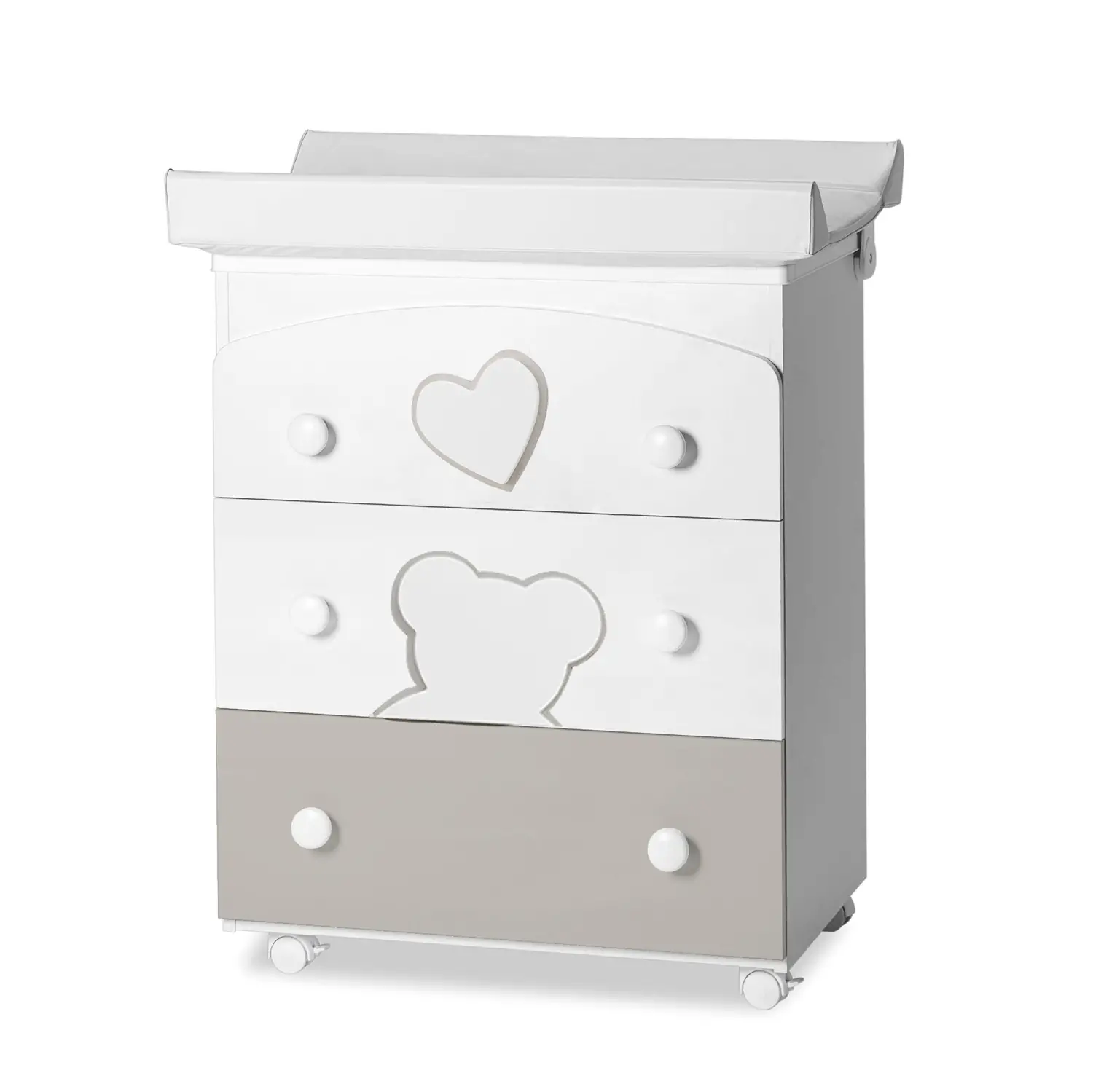 Italbaby Bagnetto Fasciatoio Matisse Bianco Tortora - Zona cambio e bagno