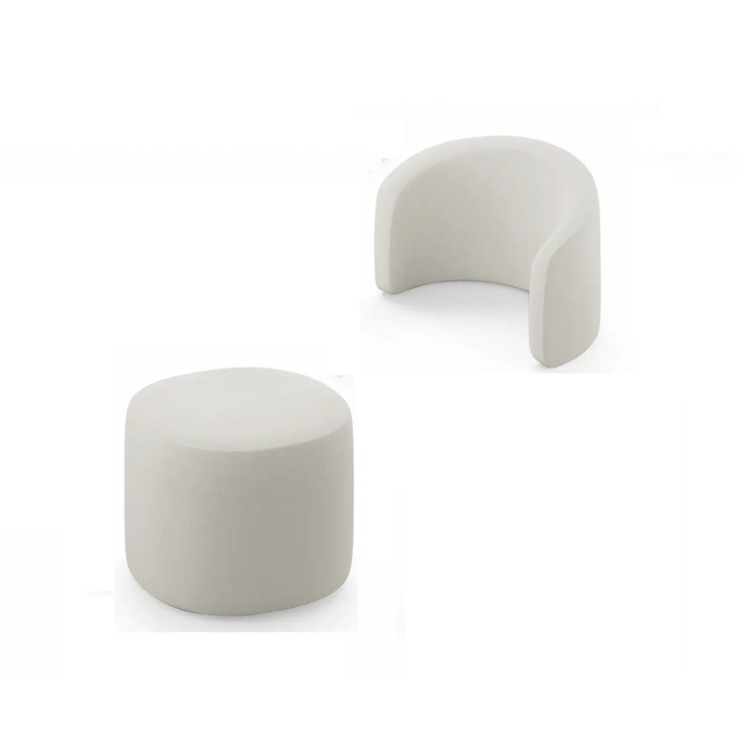 Erbesi Forever set Pouf + Schienale Bianco - collezioni