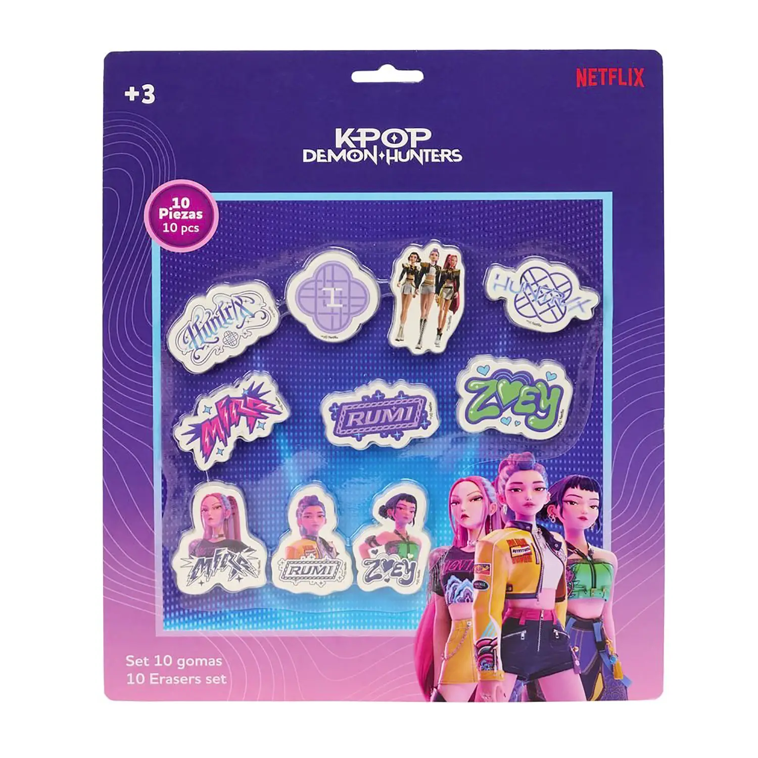 K Pop Demon Hunters Set 10 Gomme Da Cancellare - gadget