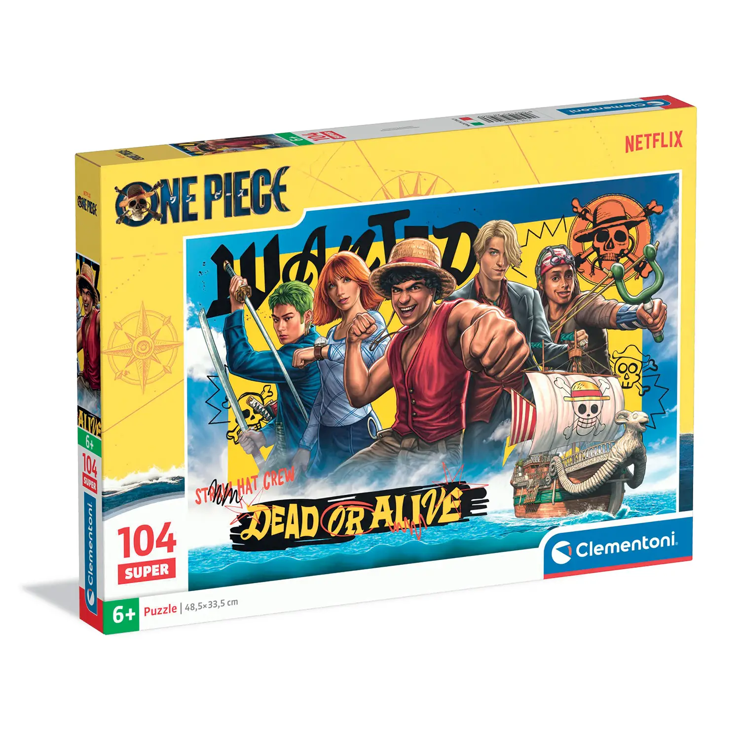 Puzzle 104 Pezzi Super One Piece Netflix - Puzzle in cartone