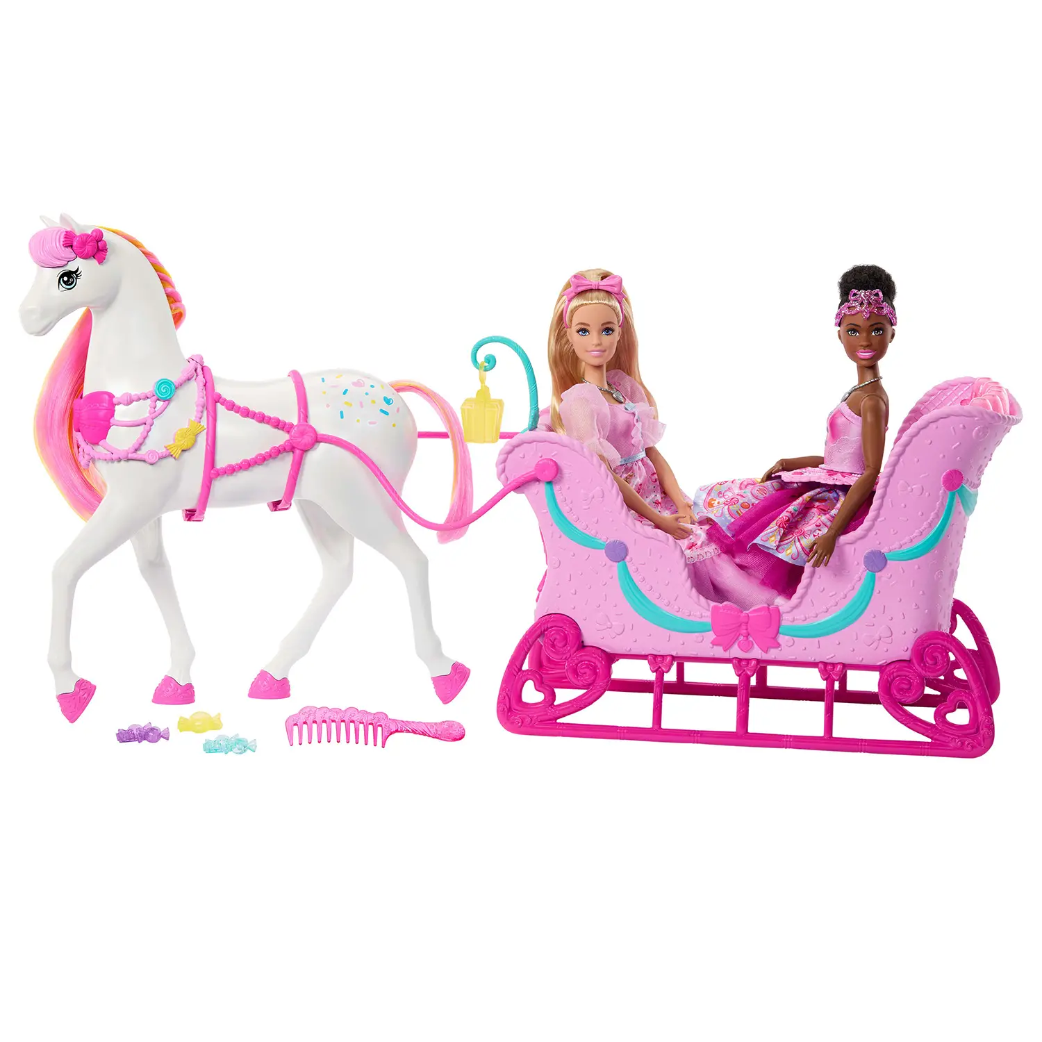 Barbie Lo Schiaccianoci Cavallo Con Slitta Jnh63 - collezionabili bambina