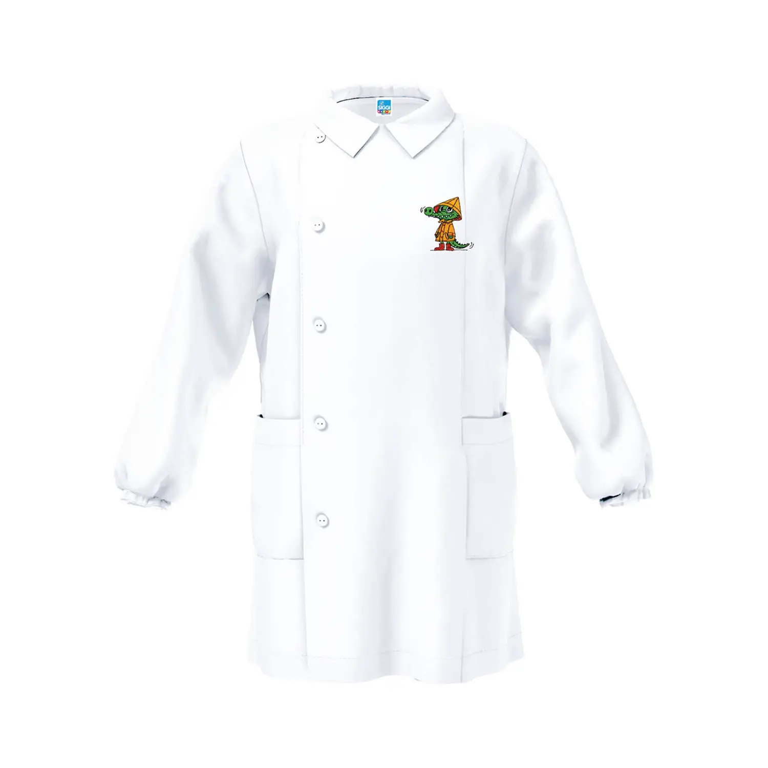 Grembiule Bambino Asilo Coccodrillo Bianco 2 Anni - grembiuli scolastici