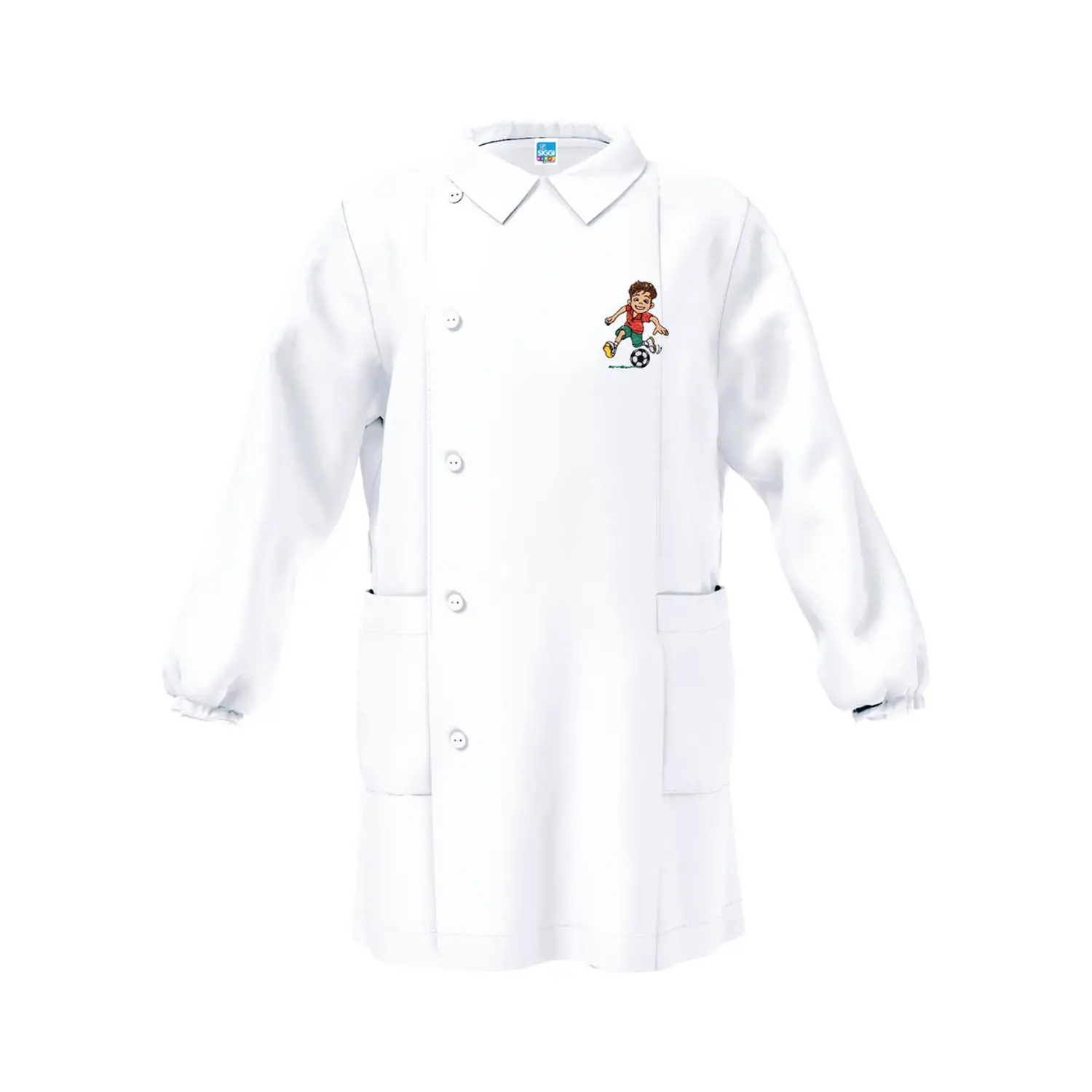 Grembiule Bambino Asilo Calciatore Bianco 5 Anni - grembiuli scolastici