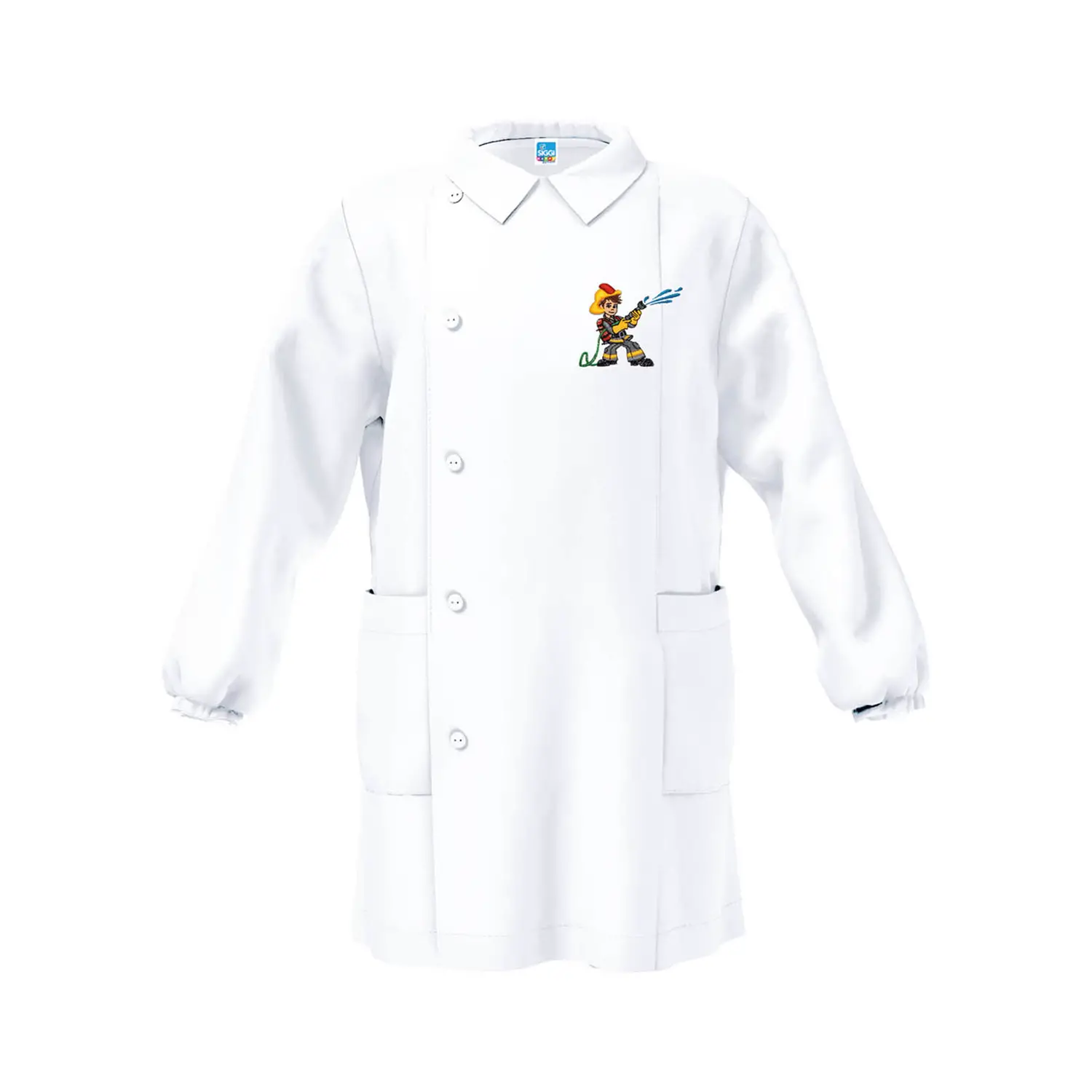 Grembiule Bambino Asilo Pompiere Bianco 6 Anni - grembiuli scolastici