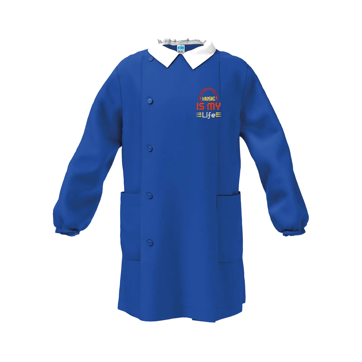 Grembiule Bambino Scuola Music Blu 7 Anni - grembiuli scolastici