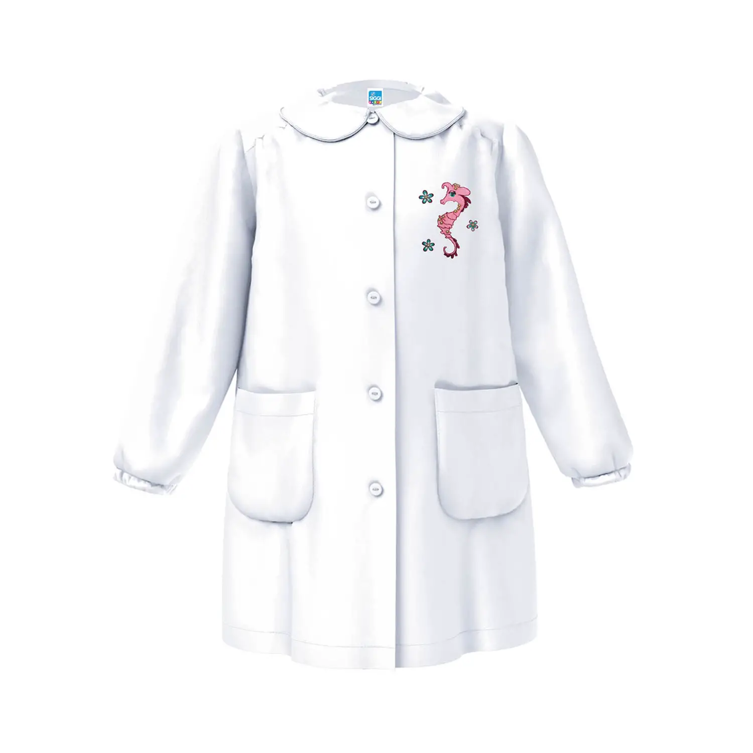 Grembiule Bambina Asilo Cavallo Marino Bianco 4 Anni - grembiuli scolastici