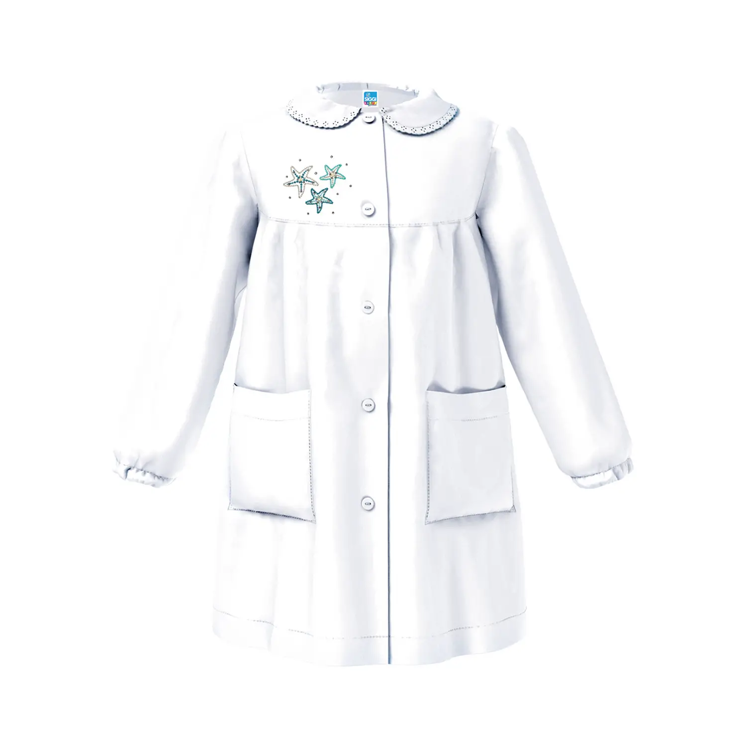 Grembiule Bambina Scuola Stelle Marine Bianco 8 Anni - grembiuli scolastici