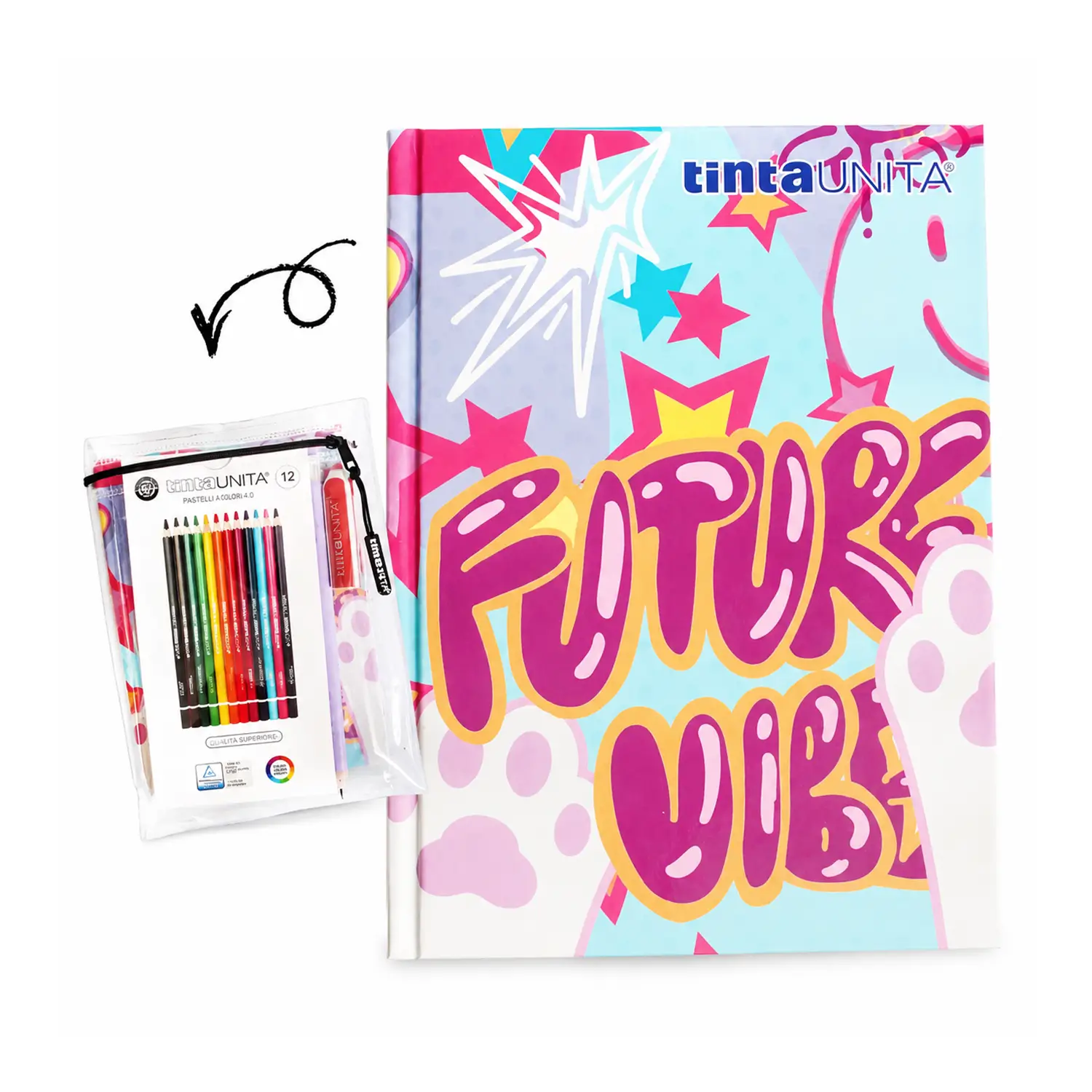 Tinta Unita Young Diario 10 Mesi Con Cover E Accessori Future Vibe - diari