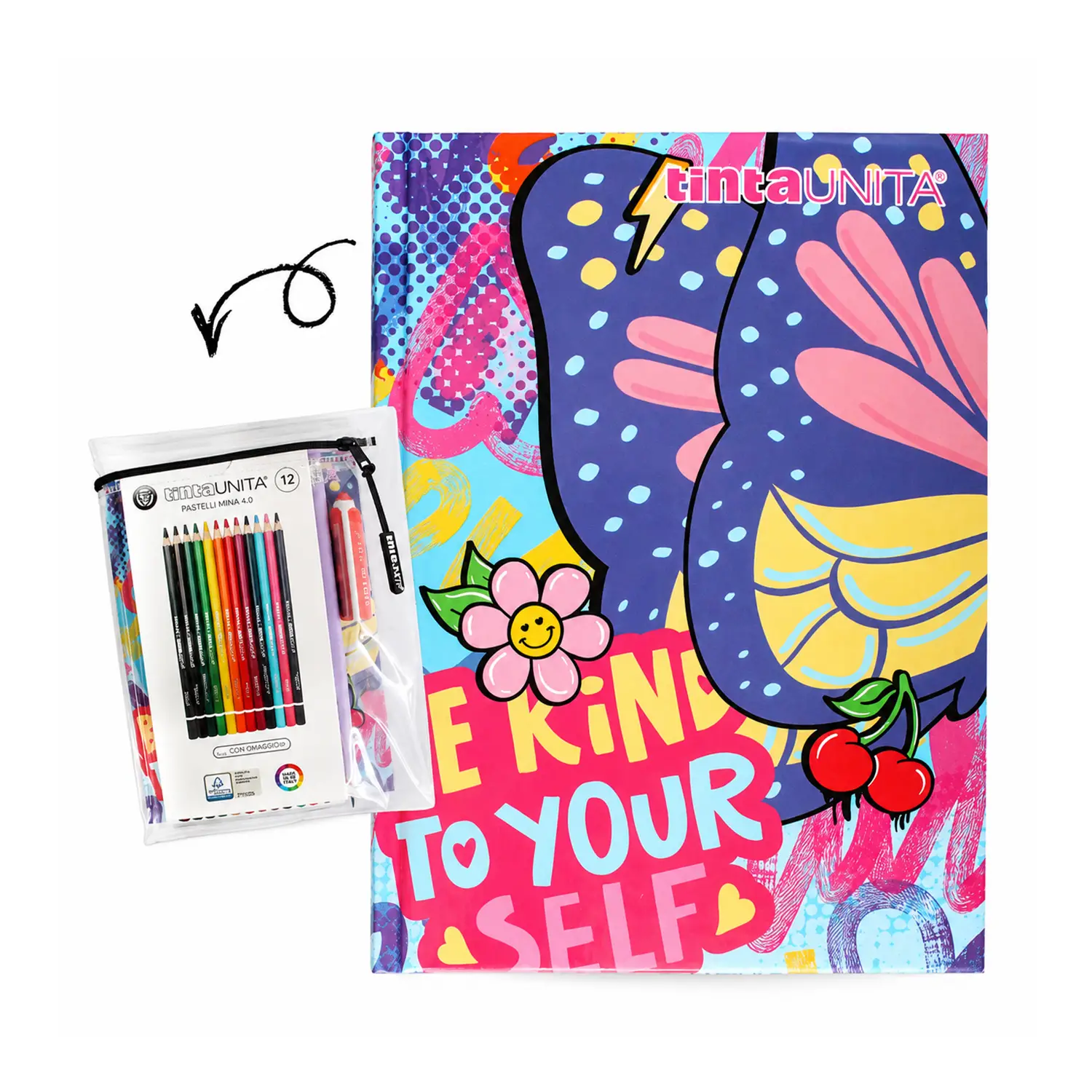 Tinta Unita Young Diario 10 Mesi Con Cover E Accessori Be Kind - diari
