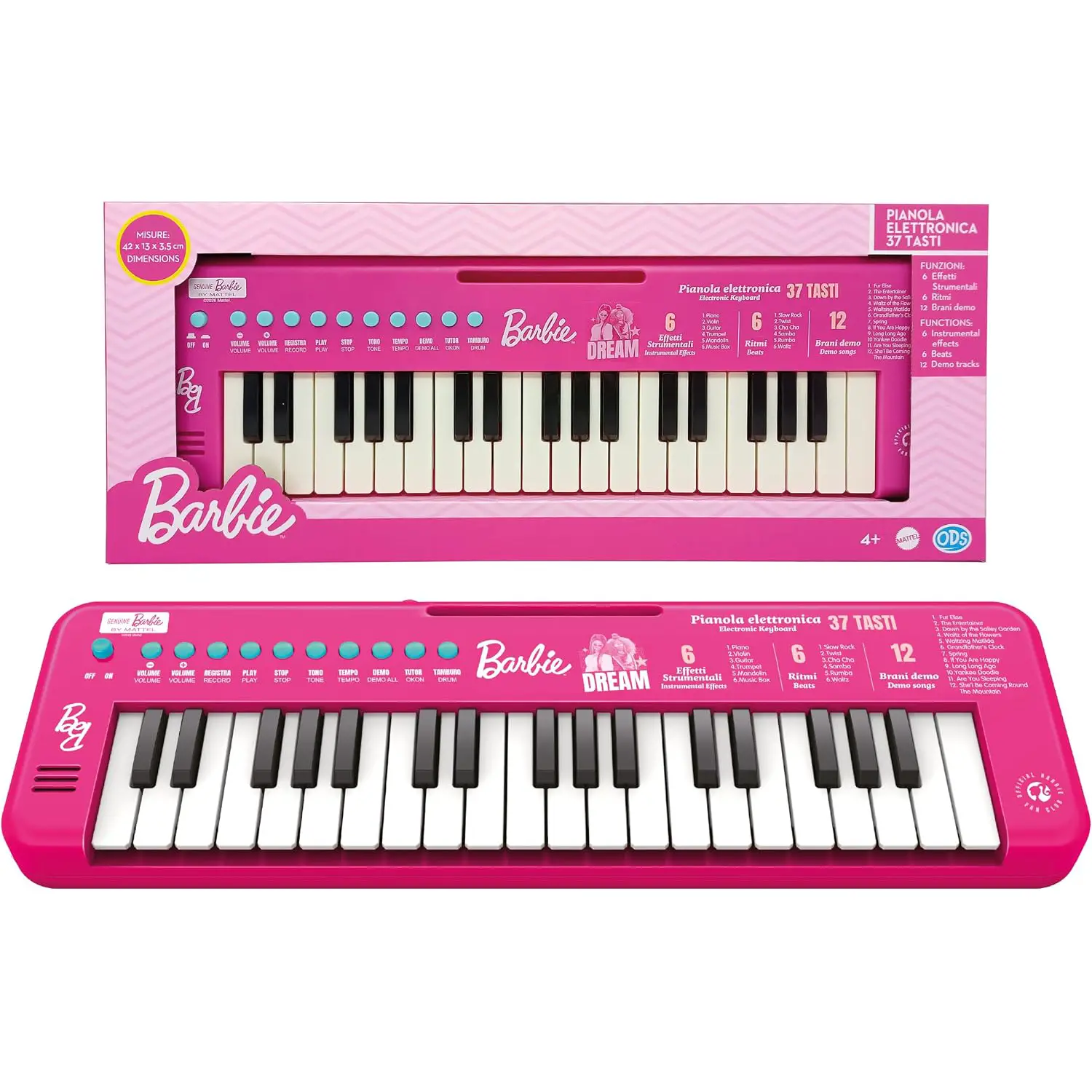 Barbie Pianola Multifunzione 37 Tasti, Tastiera Musicale per Bambini - musicali