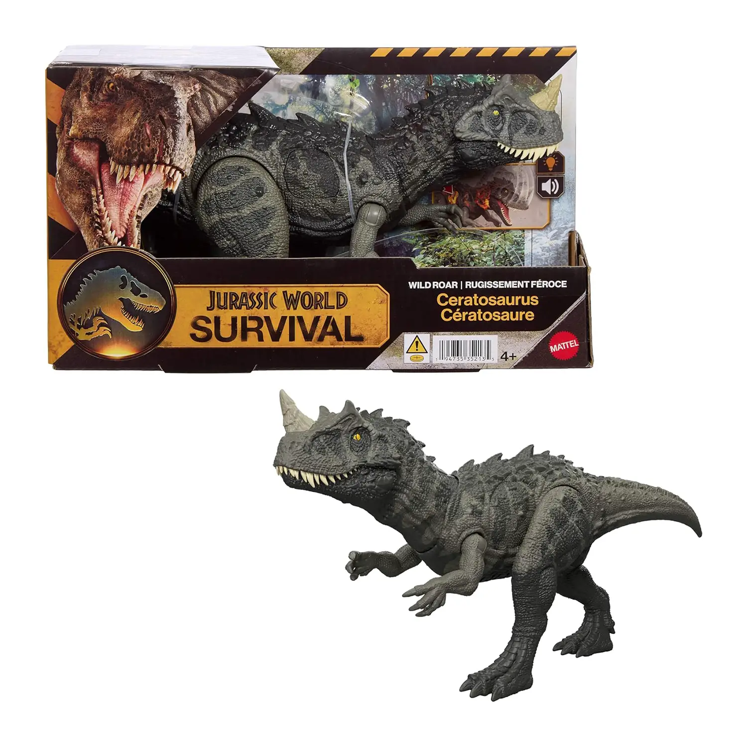 Jurassic World Survival Ruggito Selvaggio Ceratosaurus JKL77 - action figures ed accessori