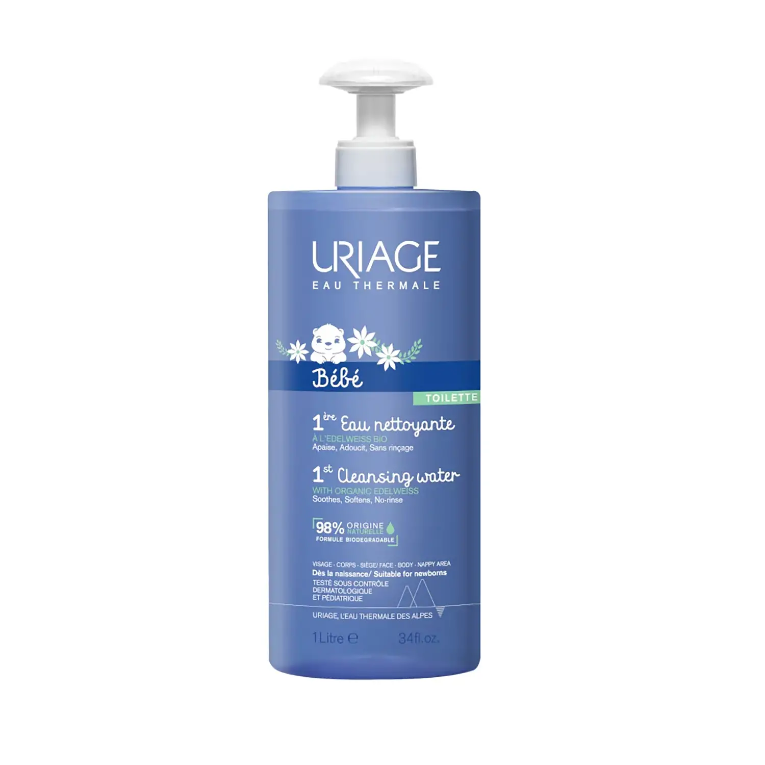 Uriage Bebè Acqua Detergente Lenitiva 1L - cosmesi e igiene
