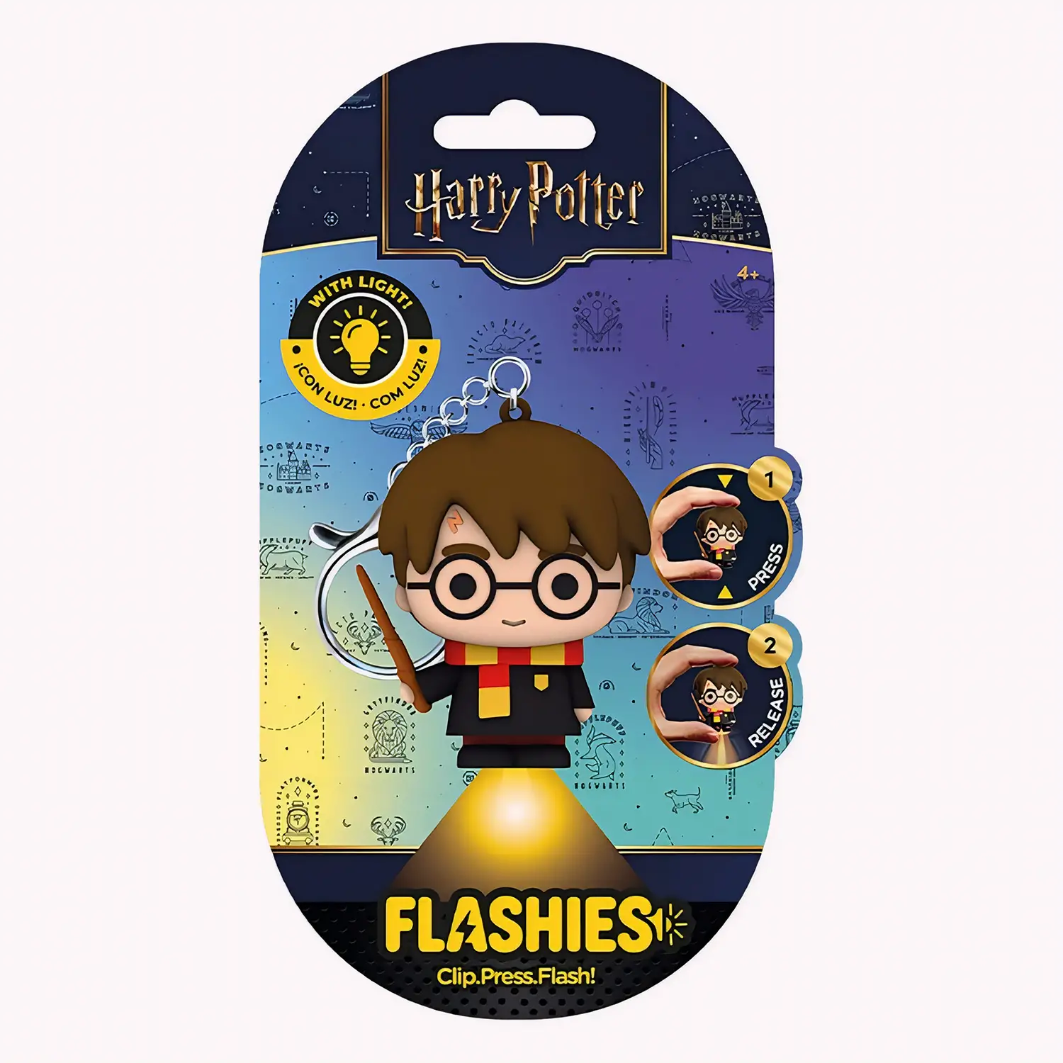 Harry Potter Flashies Portachiavi 3D con Torcia LED -