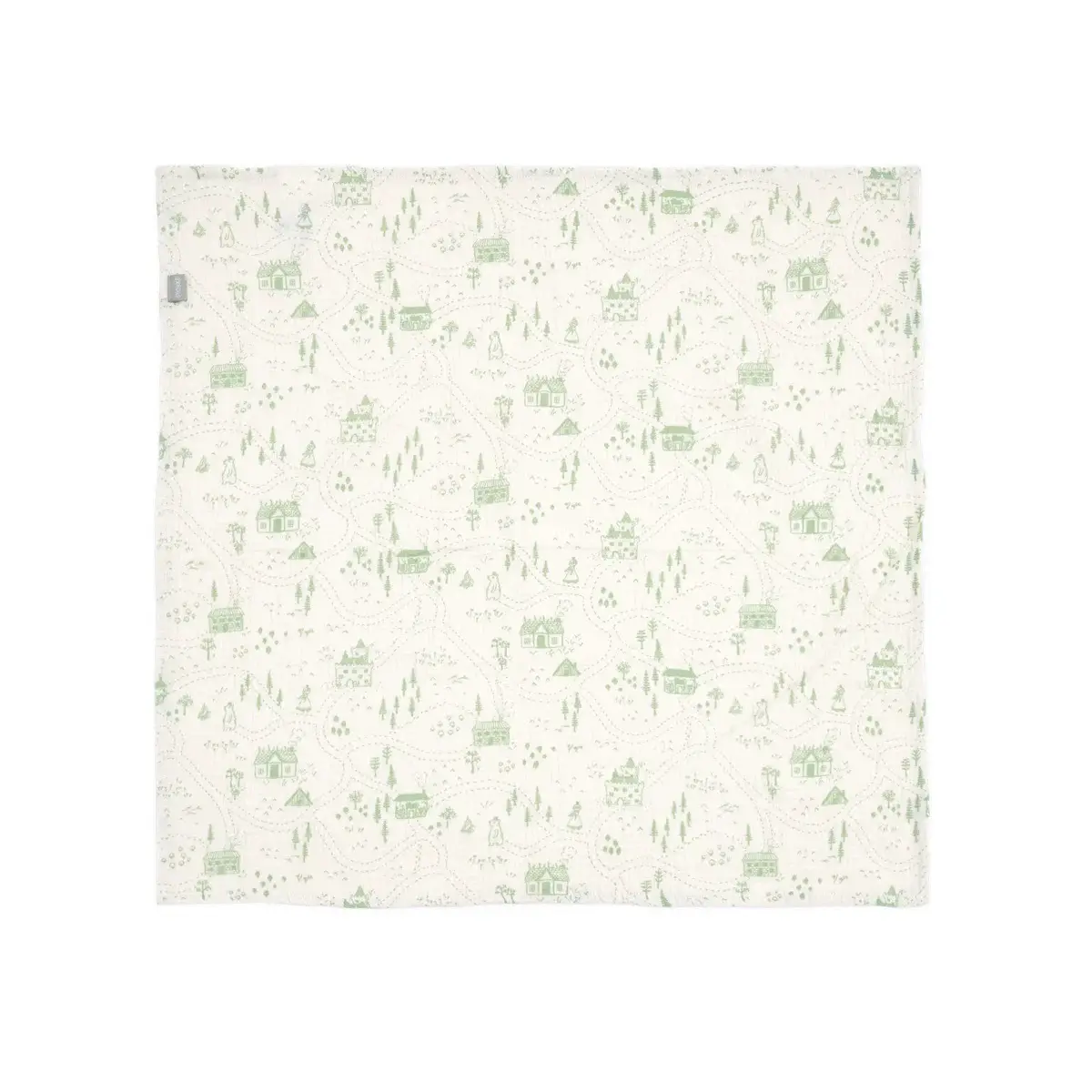 Stokke Teli Mussola Set 2 Pezzi 60x60 cm Sage Green Map - lenzuolini