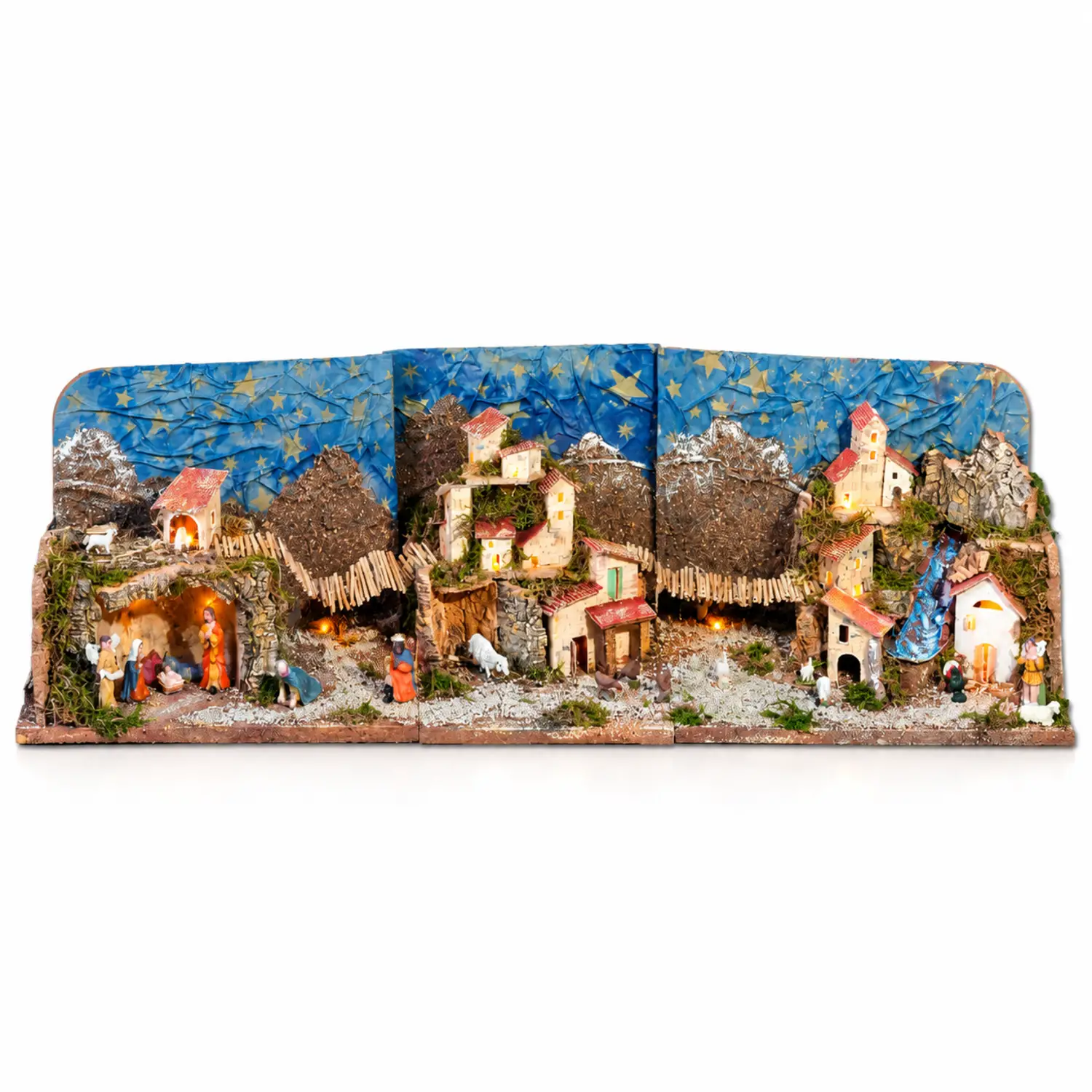 Presepe Libro PRESELIBRO Apribile con Natività 88x27x22 cm - presepi