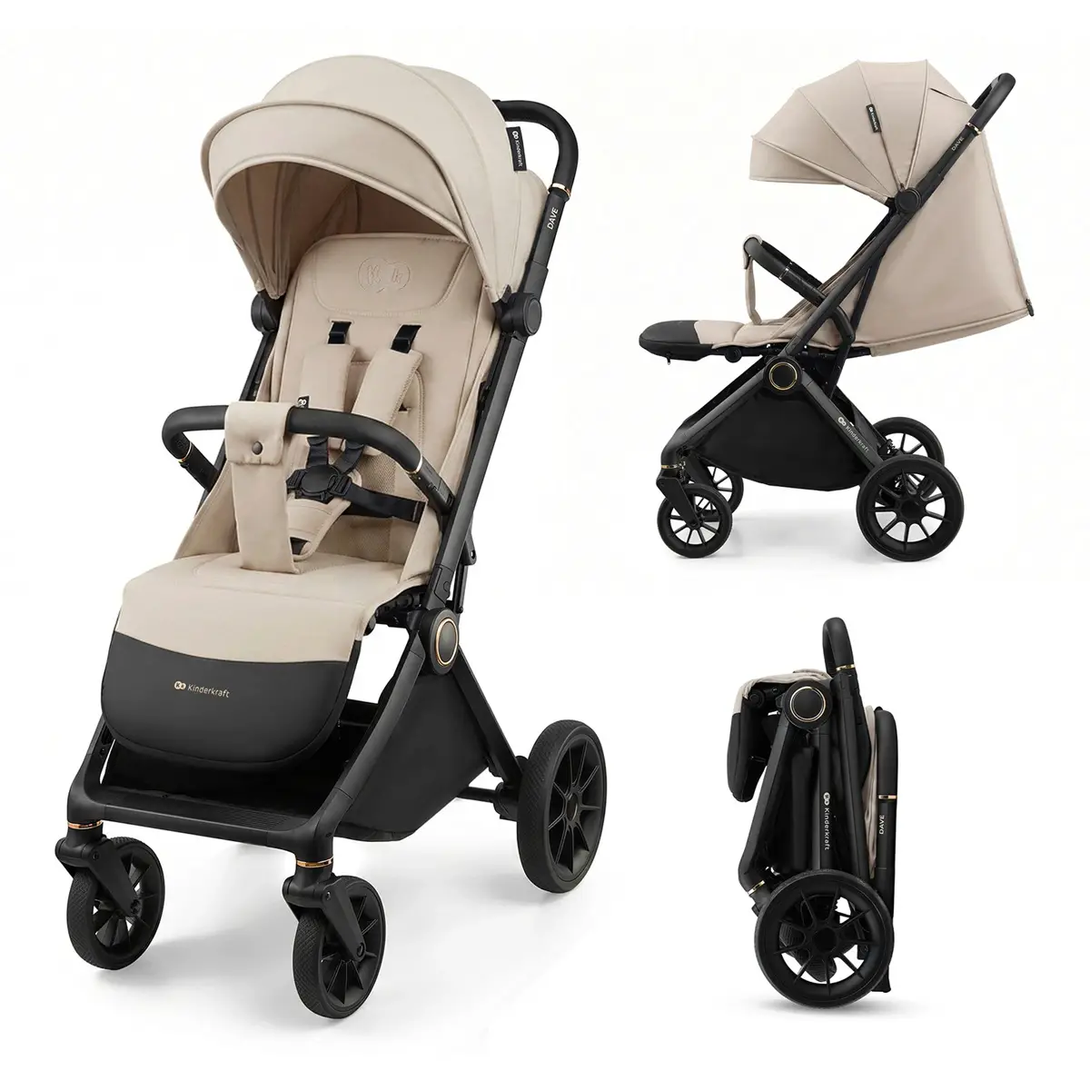 Kinderkraft Passeggino Dave Beige - passeggini compatti