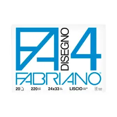 Album da Disegno Fabriano F4, 20 Fogli Lisci 24x33 cm