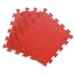 Tappetini Puzzle per Bambini in EVA 60x60 cm – Set 4 Pezzi Rosso