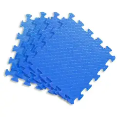 Tappetini Puzzle per Bambini in EVA 60x60 cm – Set 4 Pezzi Blu